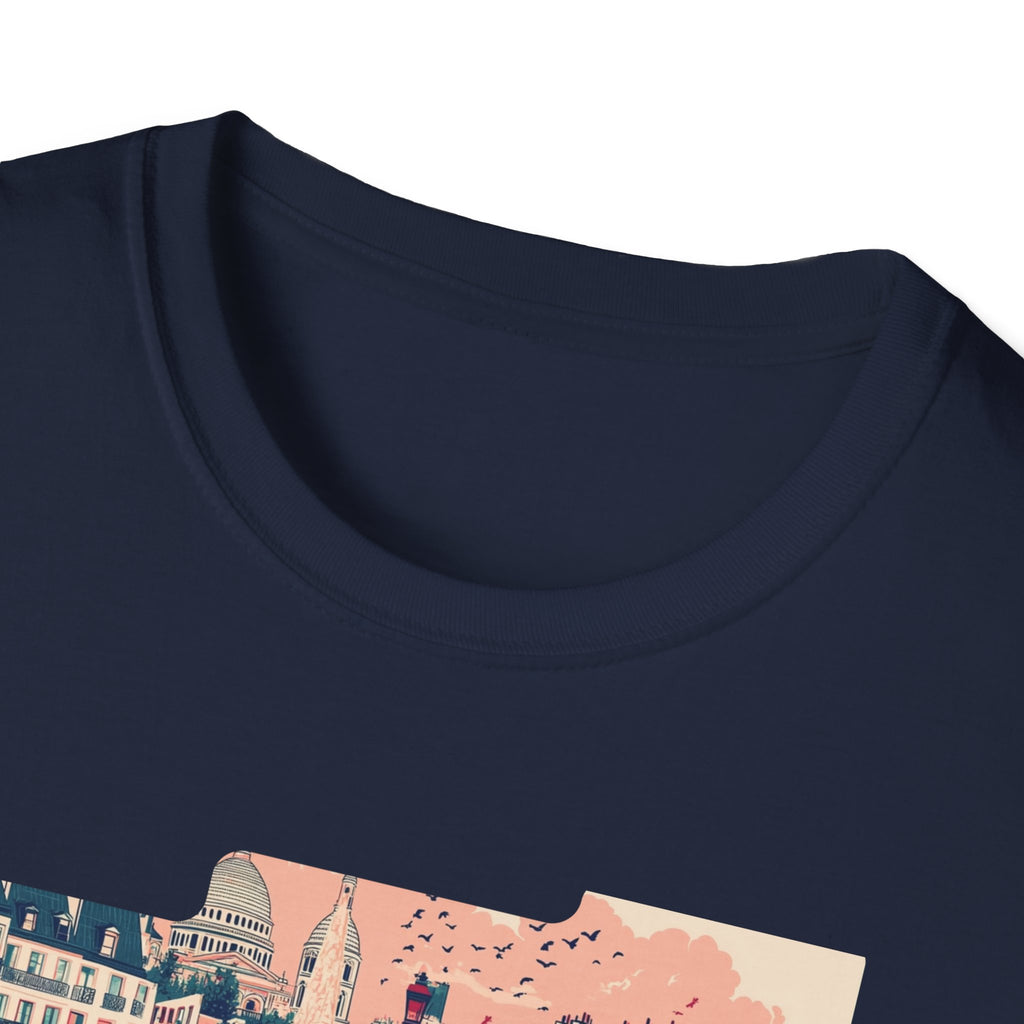 Paris Cityscape T-Shirt | Vintage French Street Illustration