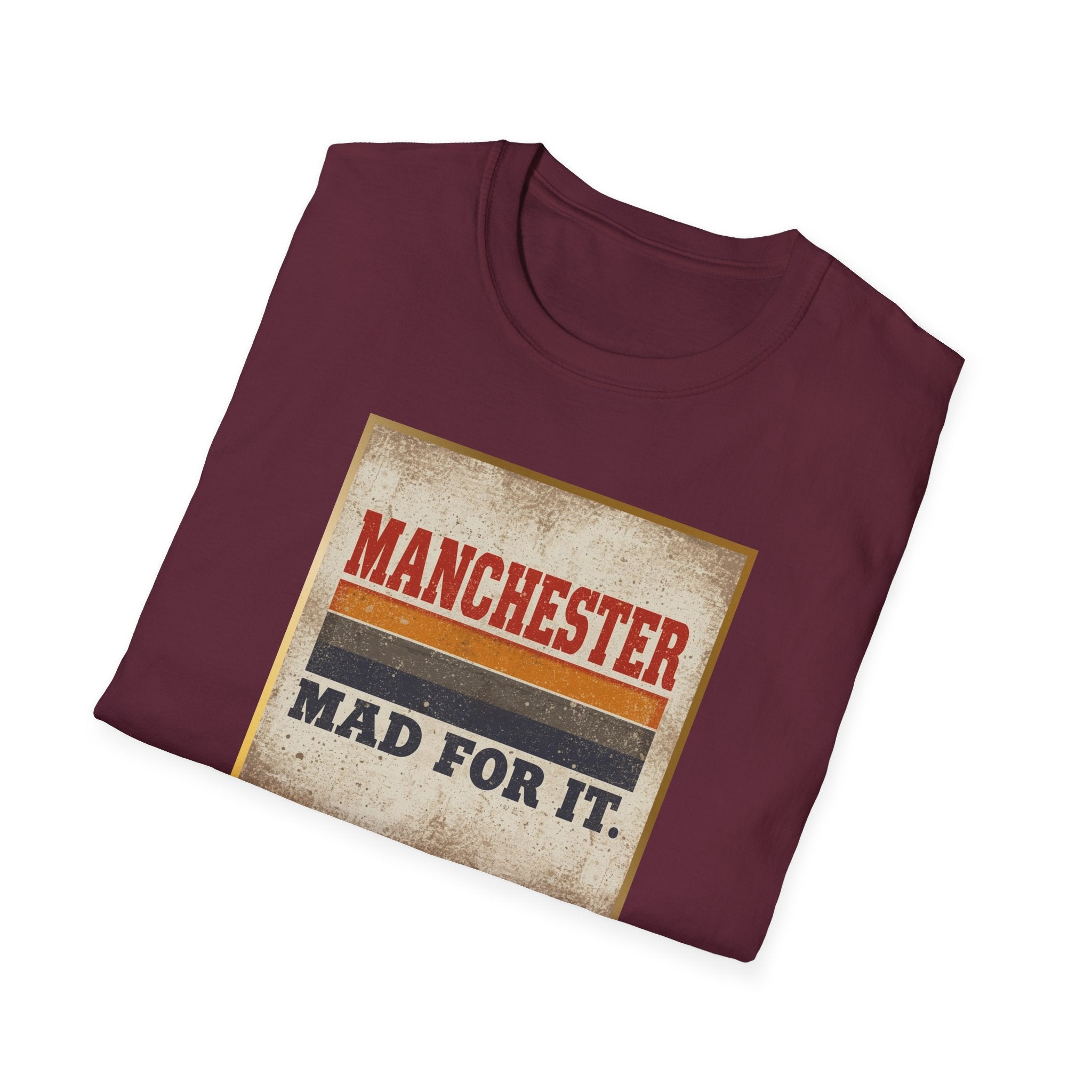 Manchester Mad For It T-Shirt — Vintage Football / City Pride Tee