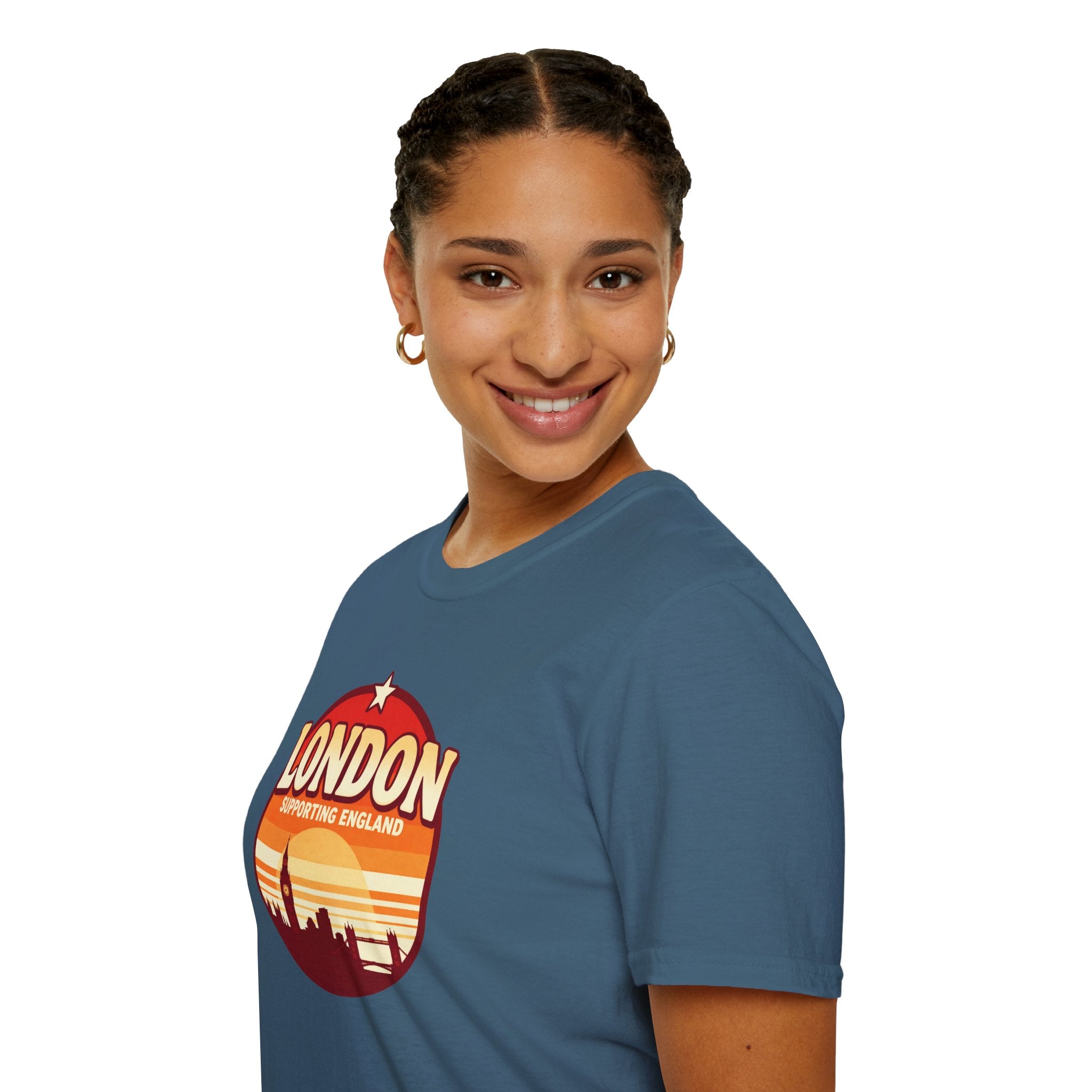 London Skyline T‑Shirt — Supporting England Retro Sunset Graphic