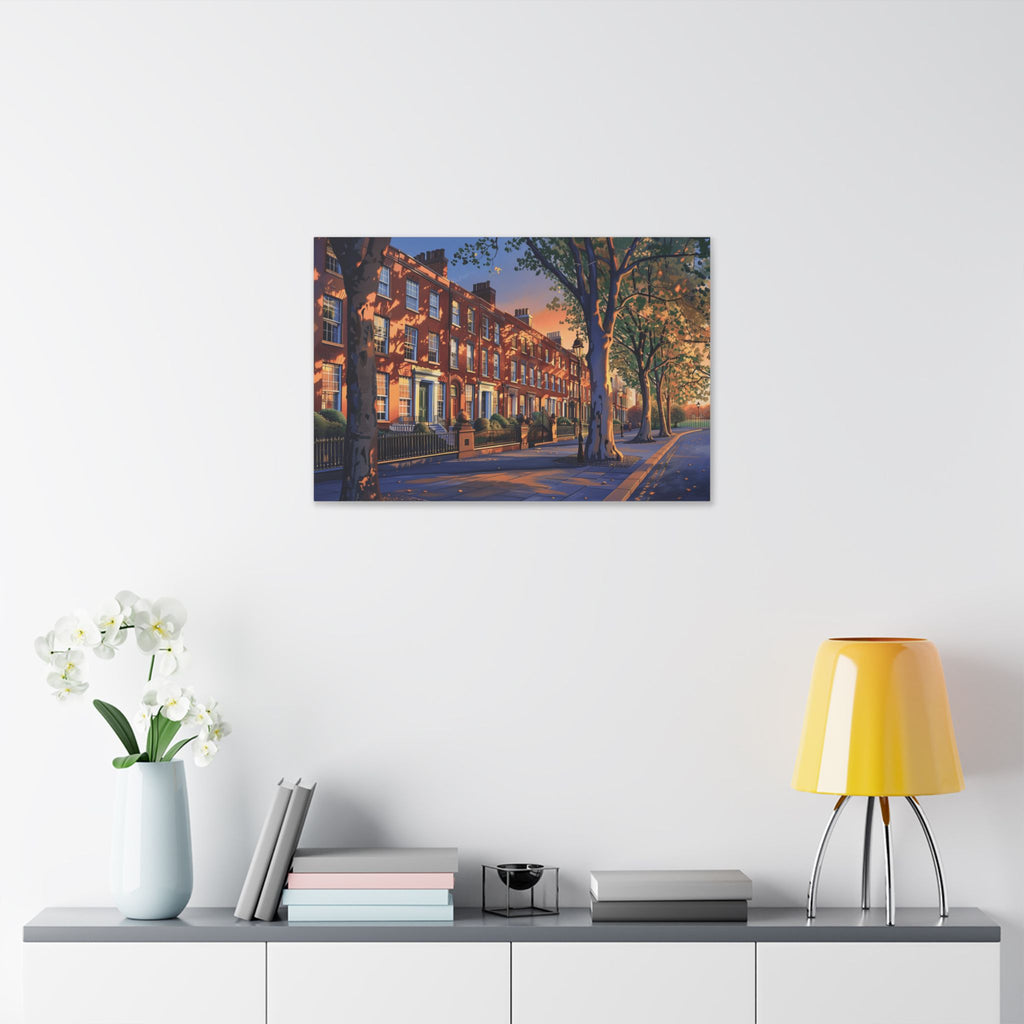 Dublin Merrion Square - Georgian Townhouses — Urban Street Sunset Wall Art
