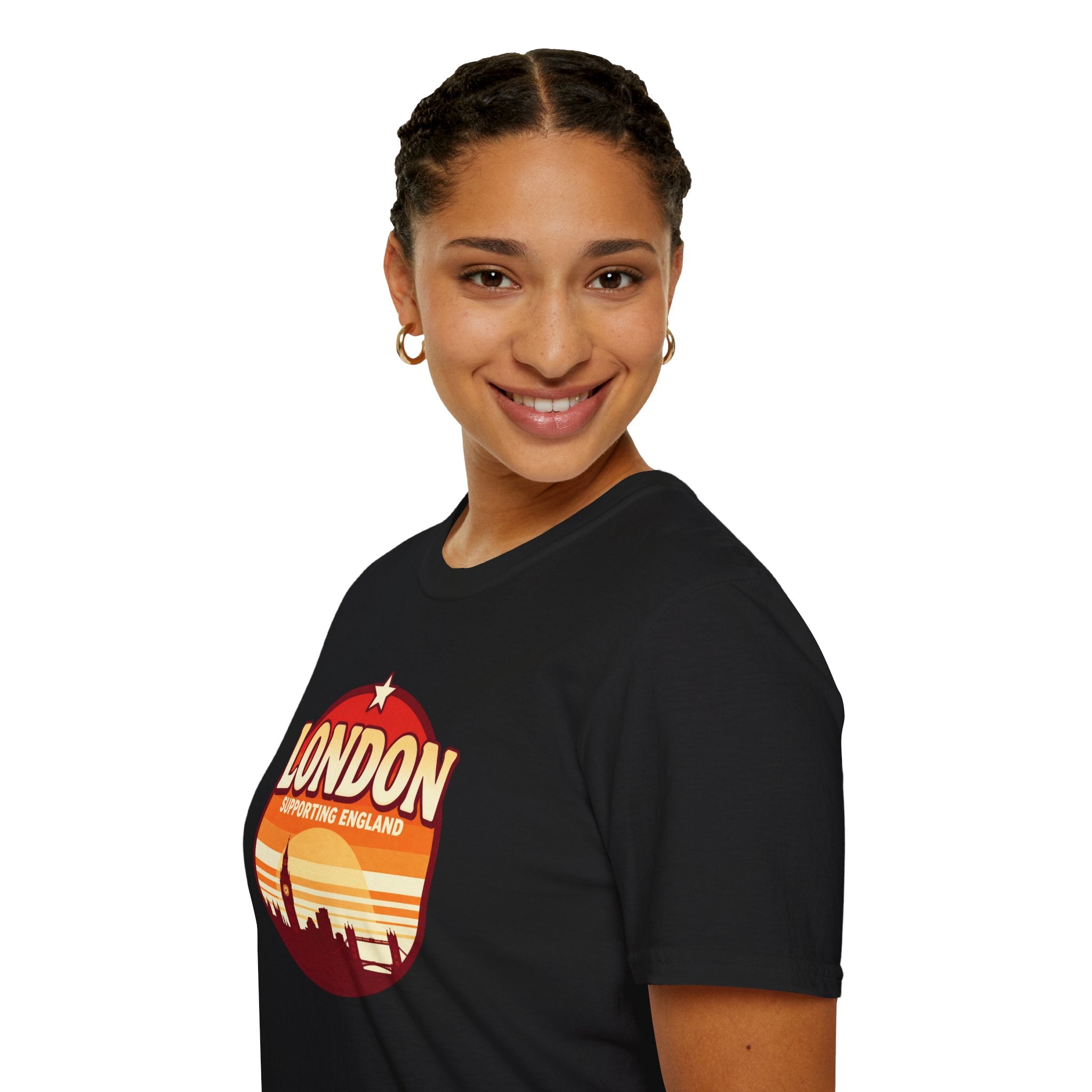 London Skyline T‑Shirt — Supporting England Retro Sunset Graphic