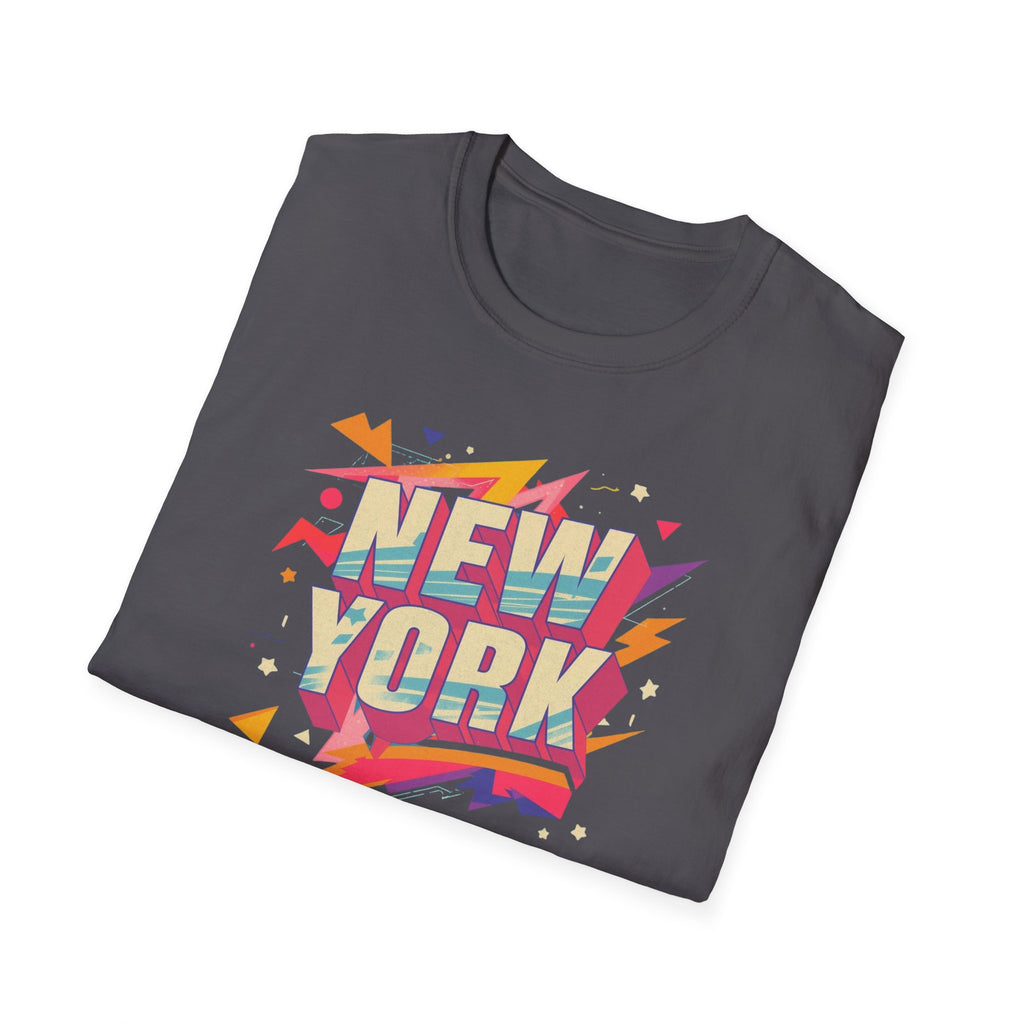 New York Retro Pop Art T-Shirt | Colorful City Typography