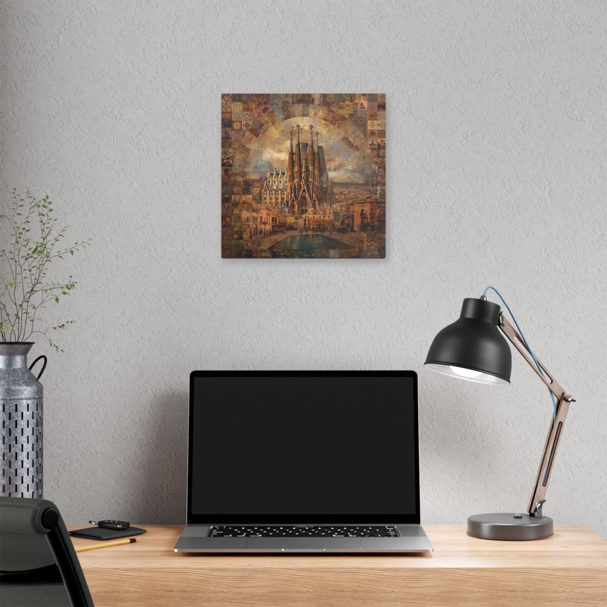 Sagrada Família Mosaic Stretched Canvas Wall Art