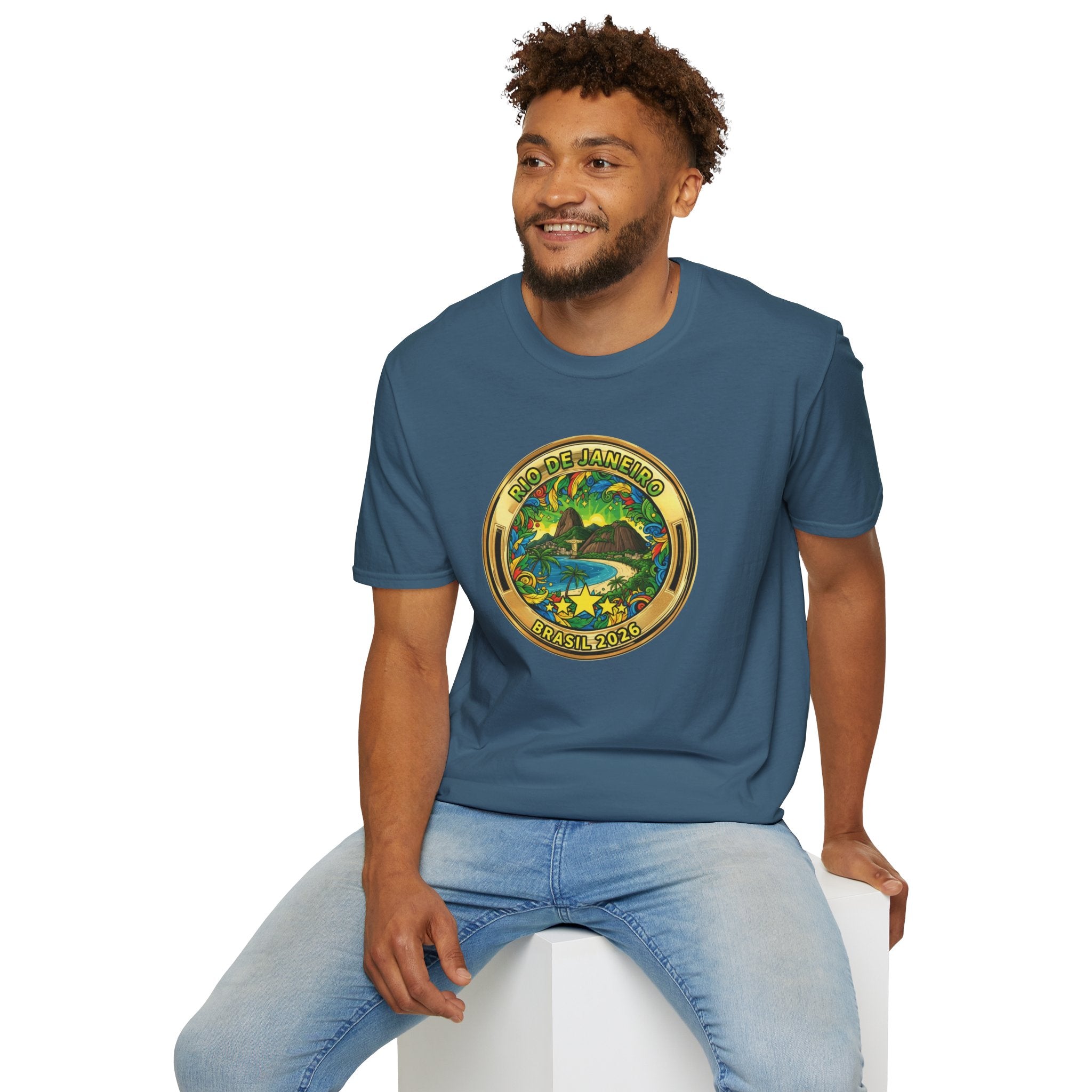 Rio de Janeiro Brazil Travel T-Shirt World Cup 2026 — Vintage Tropical Beach Badge