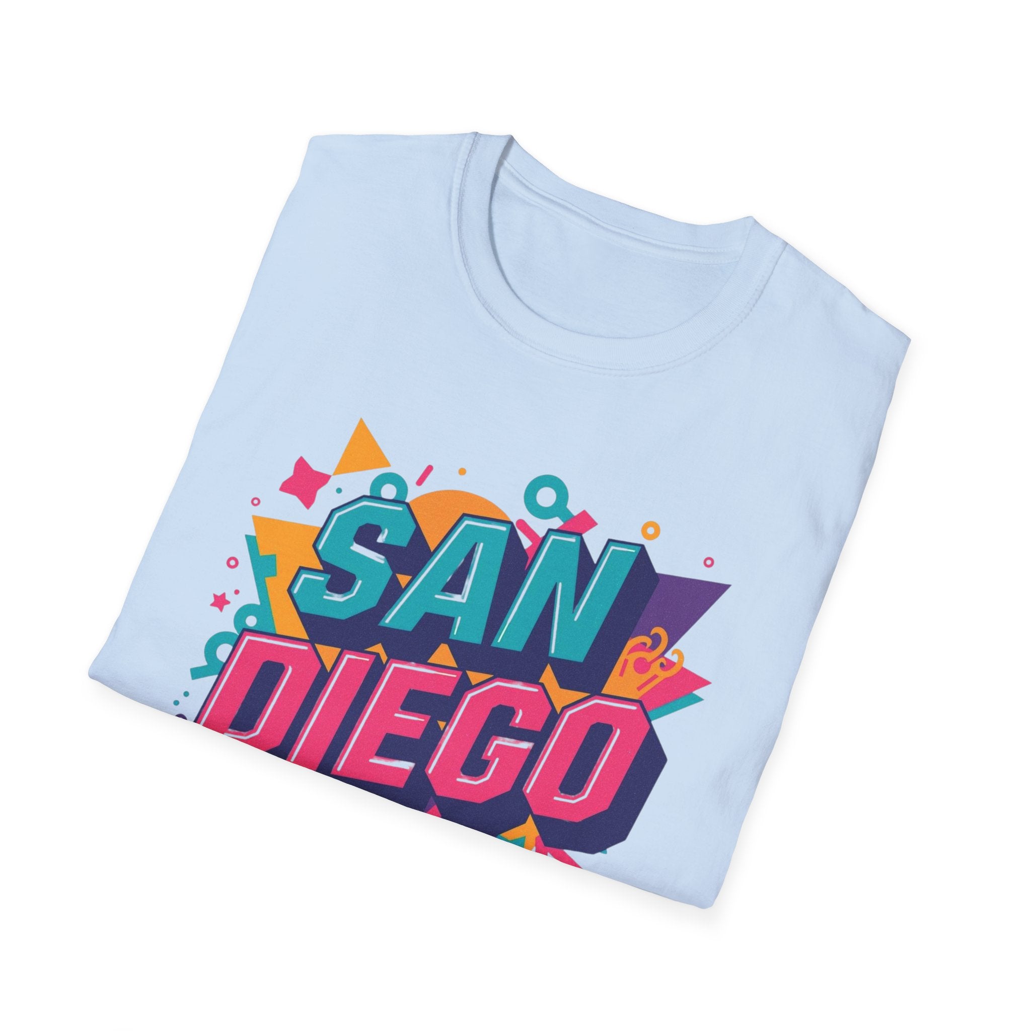 San Diego Retro Pop T-Shirt — Colorful City Graphic Tee