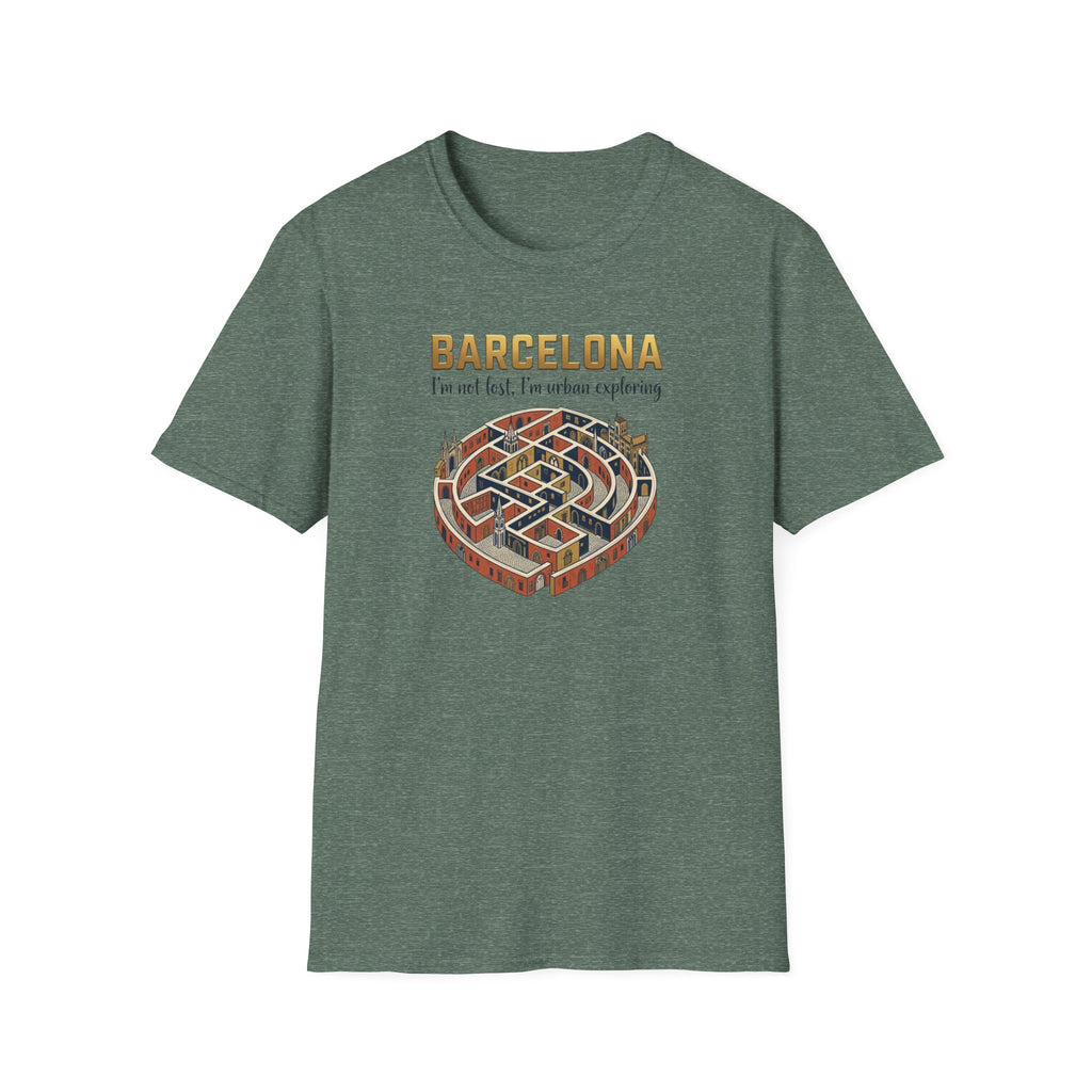Barcelona Heart Maze T-Shirt — I am not lost, I’m urban exploring