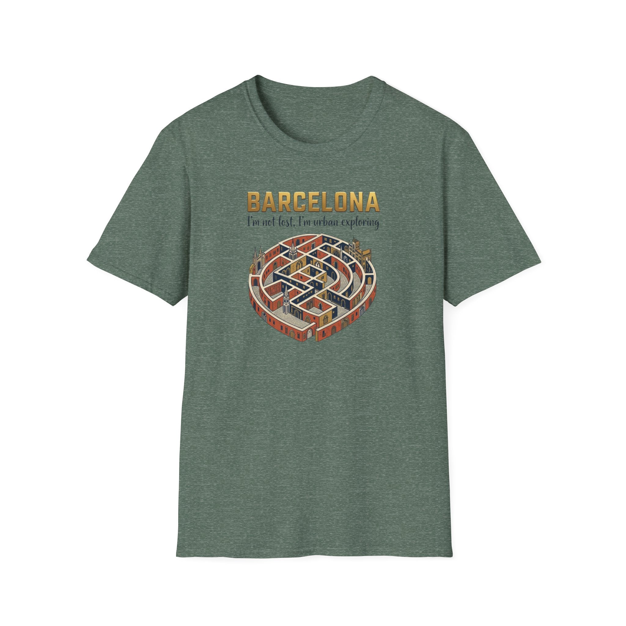 Barcelona Heart Maze T-Shirt — I am not lost, I’m urban exploring