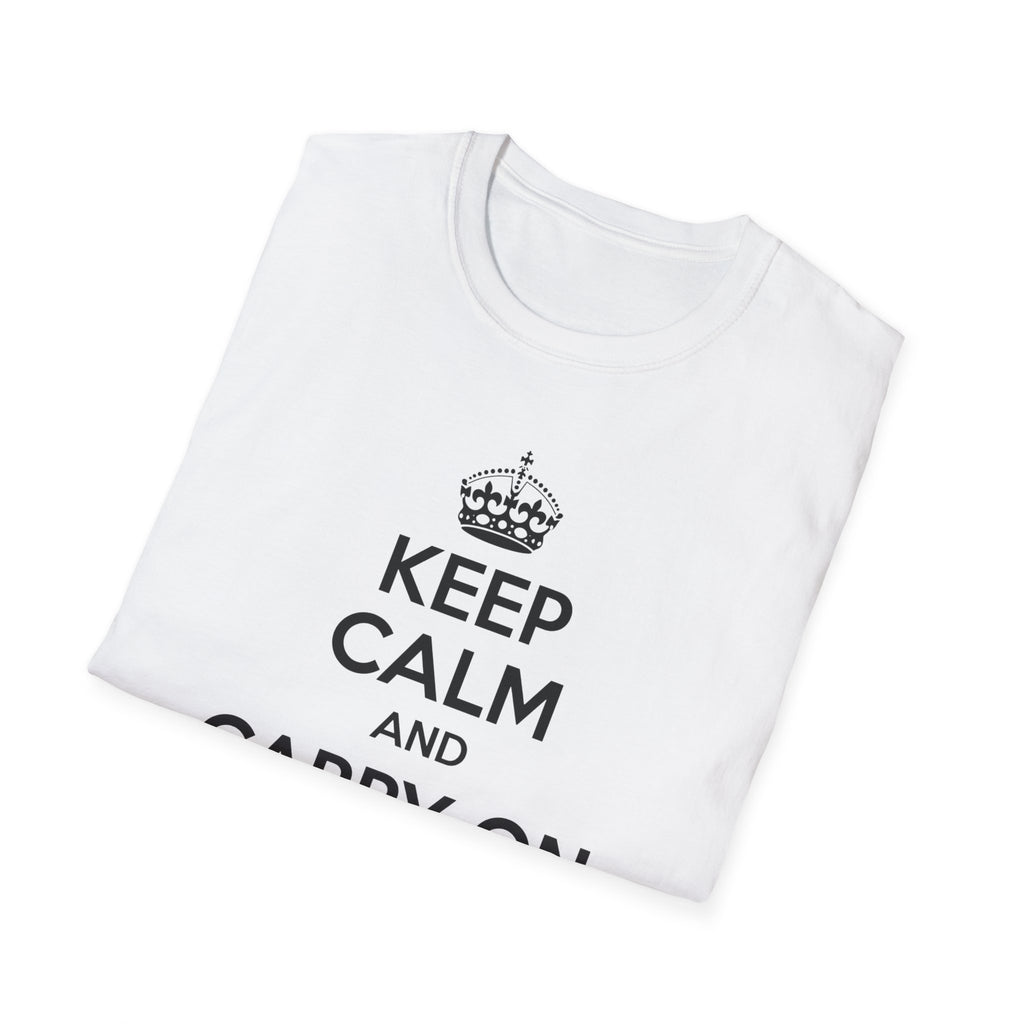 Keep Calm and Carry On T-Shirt | Classic Crown Typography