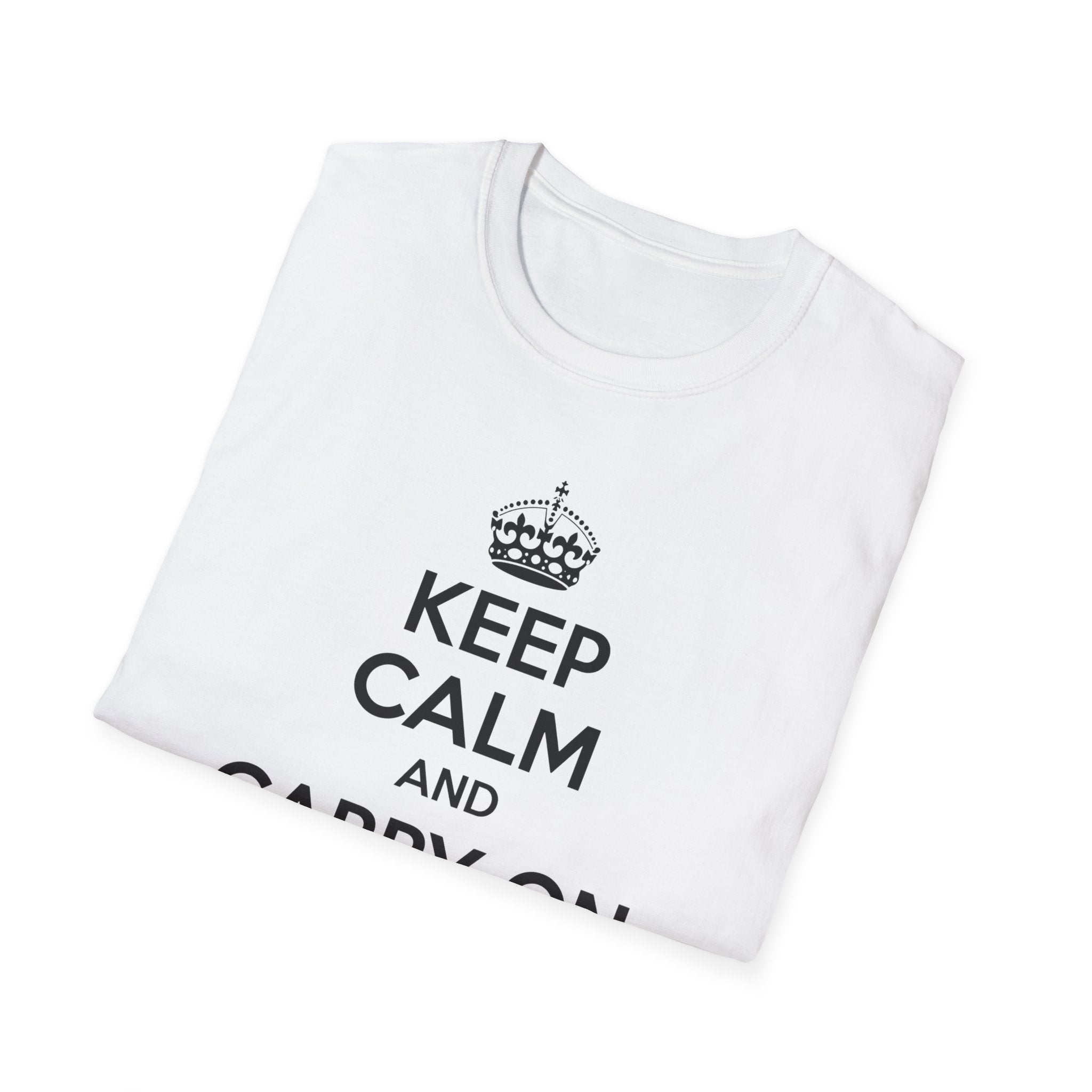Keep Calm and Carry On T-Shirt | Classic Crown Typography
