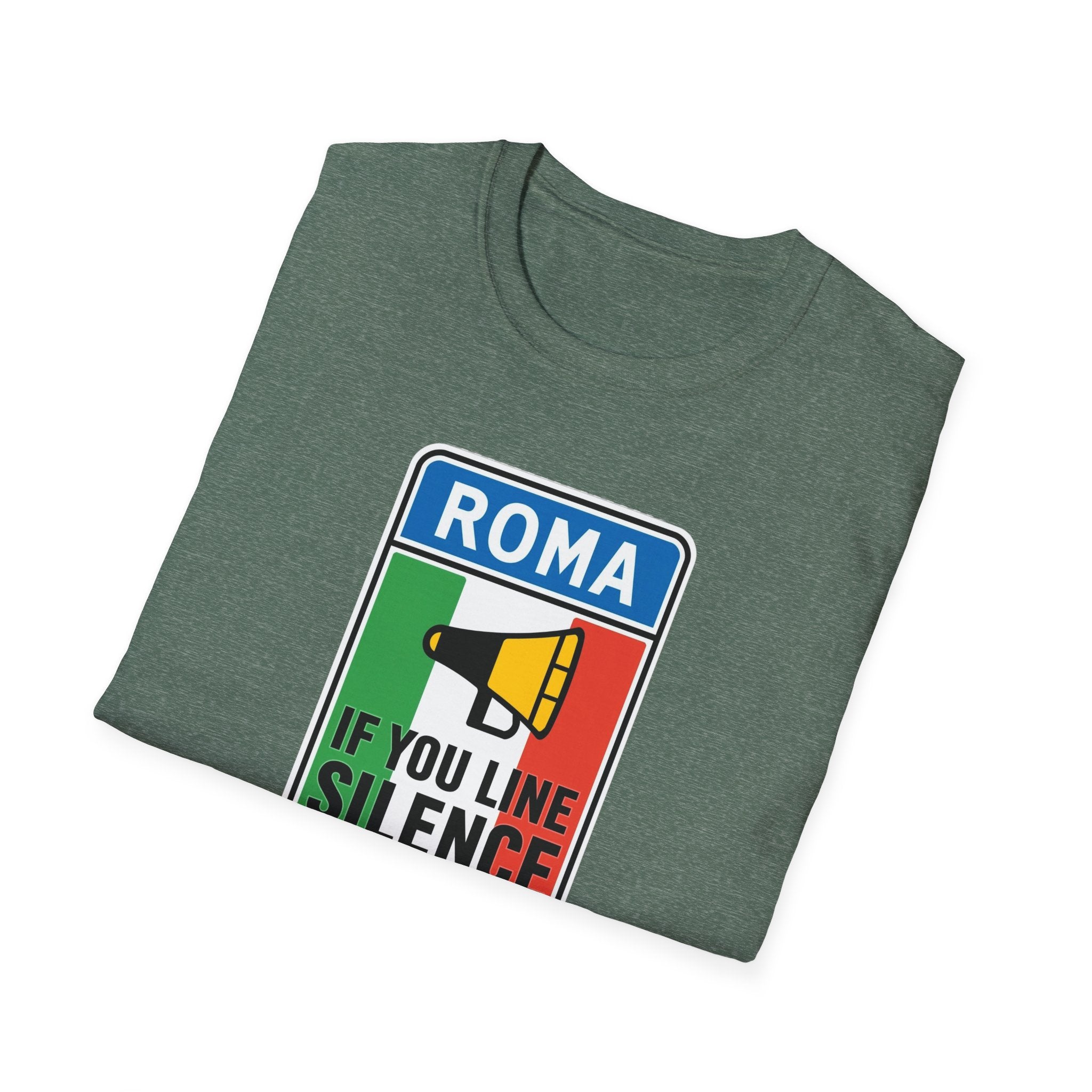 Roma Italian "Honk if you like silence" Unisex Softstyle T-Shirt