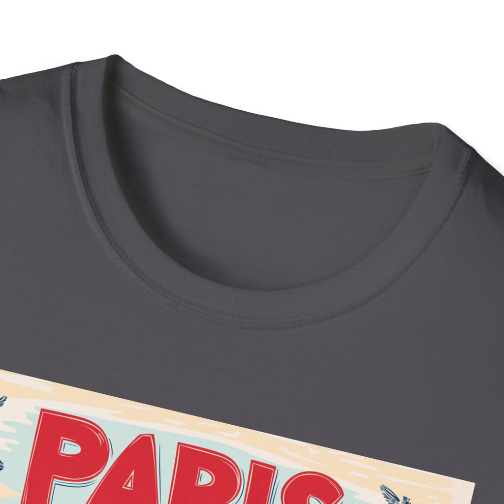 Paris Vintage Postcard T-Shirt | Eiffel Tower Retro Travel Tee