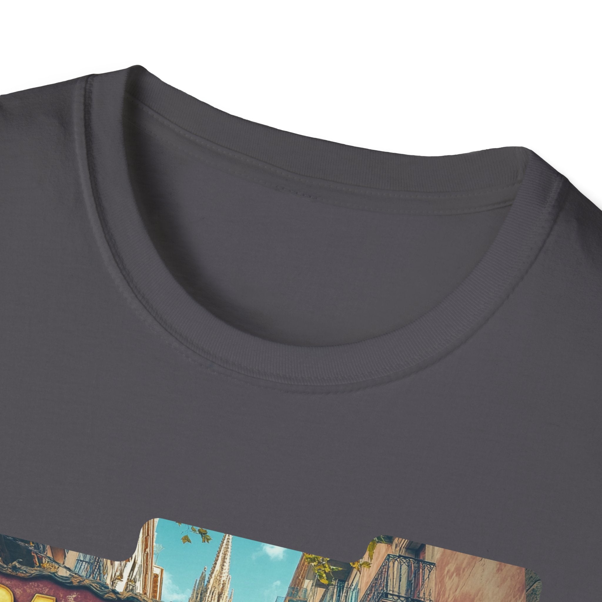 Barcelona Cityscape T-Shirt | Vintage Sign Travel Tee
