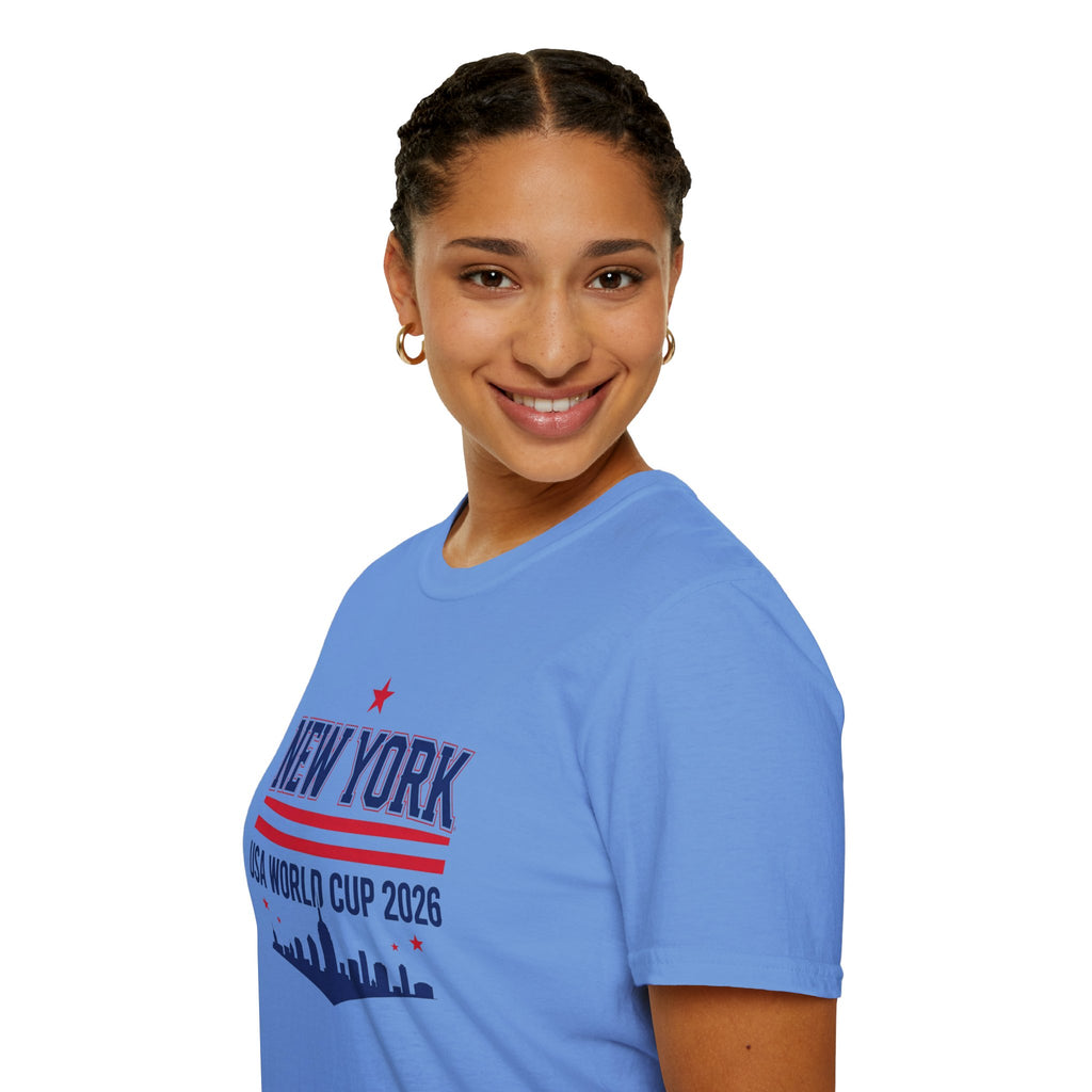New York USA World Cup 2026 T-Shirt — Skyline Soccer Fan Tee