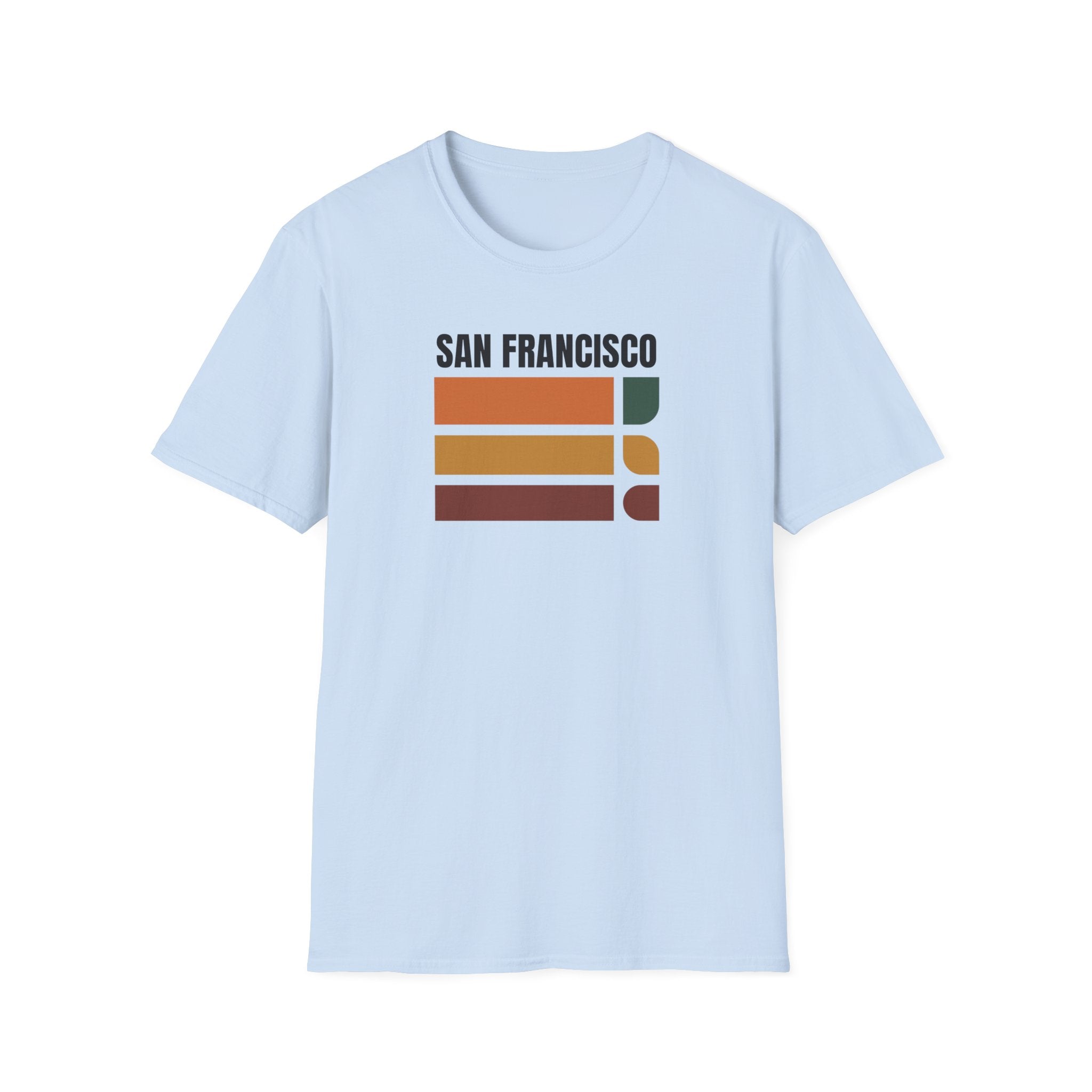 San Francisco Retro Stripes T-Shirt | Vintage City Skyline Bars