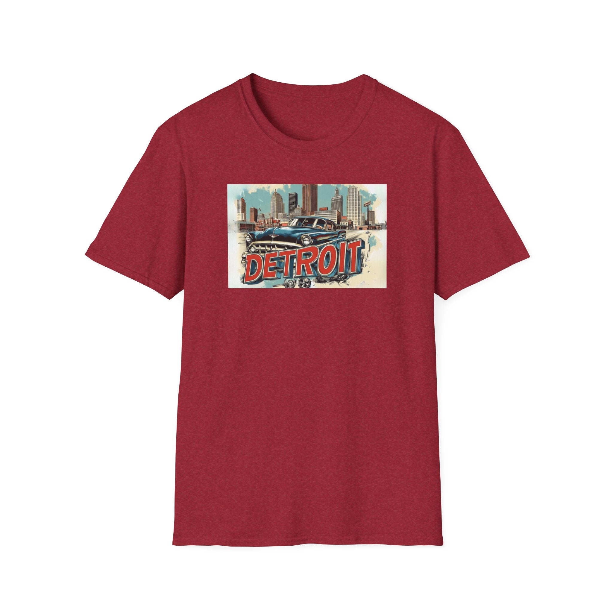 Detroit Classic Car Tee | Detroit skyline vintage graphic T-Shirt