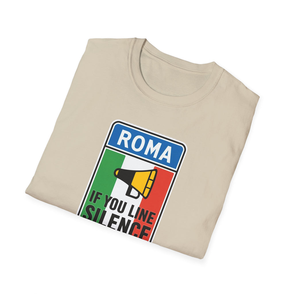 Roma Italian "Honk if you like silence" Unisex Softstyle T-Shirt