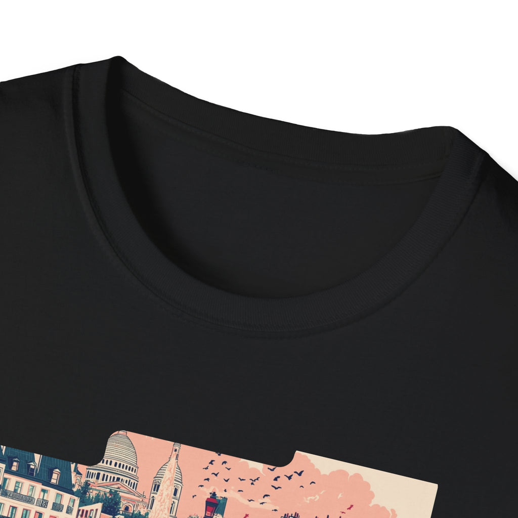 Paris Cityscape T-Shirt | Vintage French Street Illustration