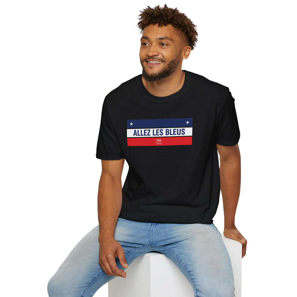 T-Shirt — Allez Les Bleus French Flag Soccer Supporter Tee