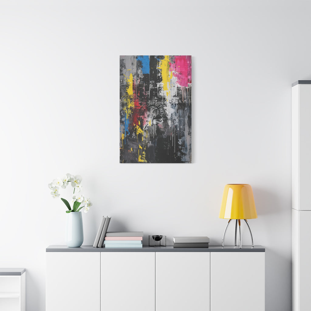Abstract Urban Graffiti Canvas inspired by Berlin history