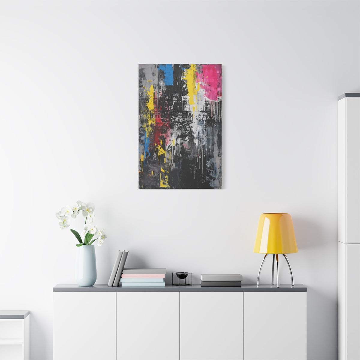 Abstract Urban Graffiti Canvas inspired by Berlin history