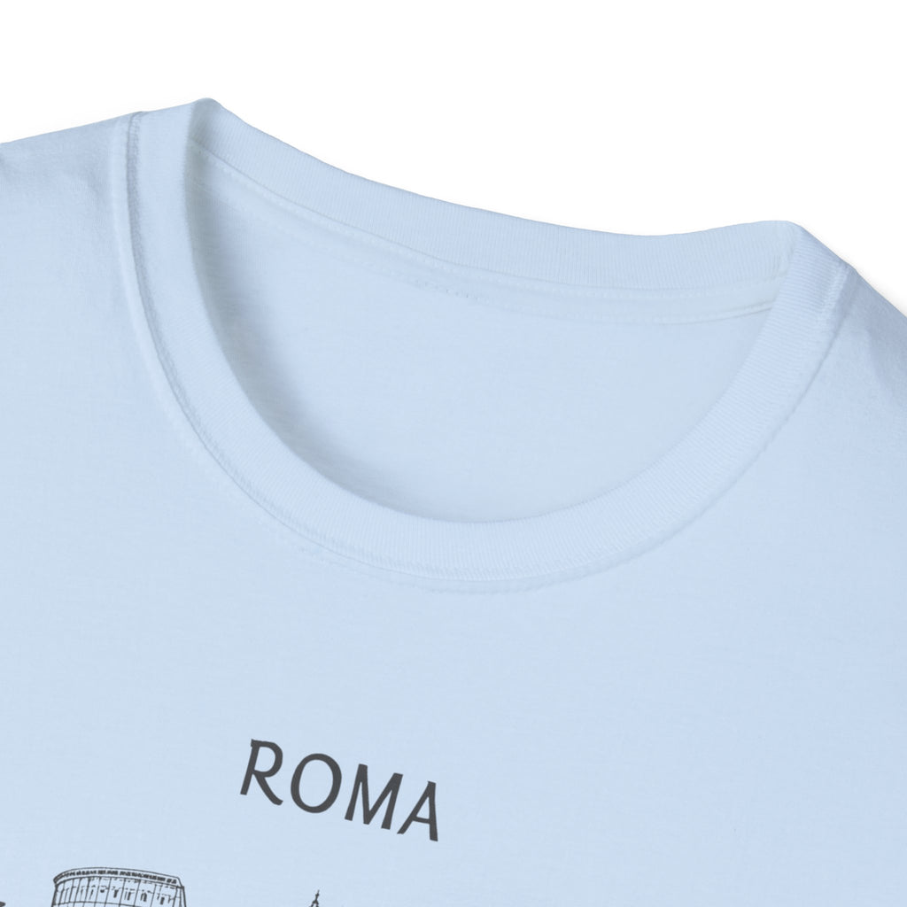 Rome skyline sketch T-Shirt | Ponte Sant'Angelo illustration, travel souvenir