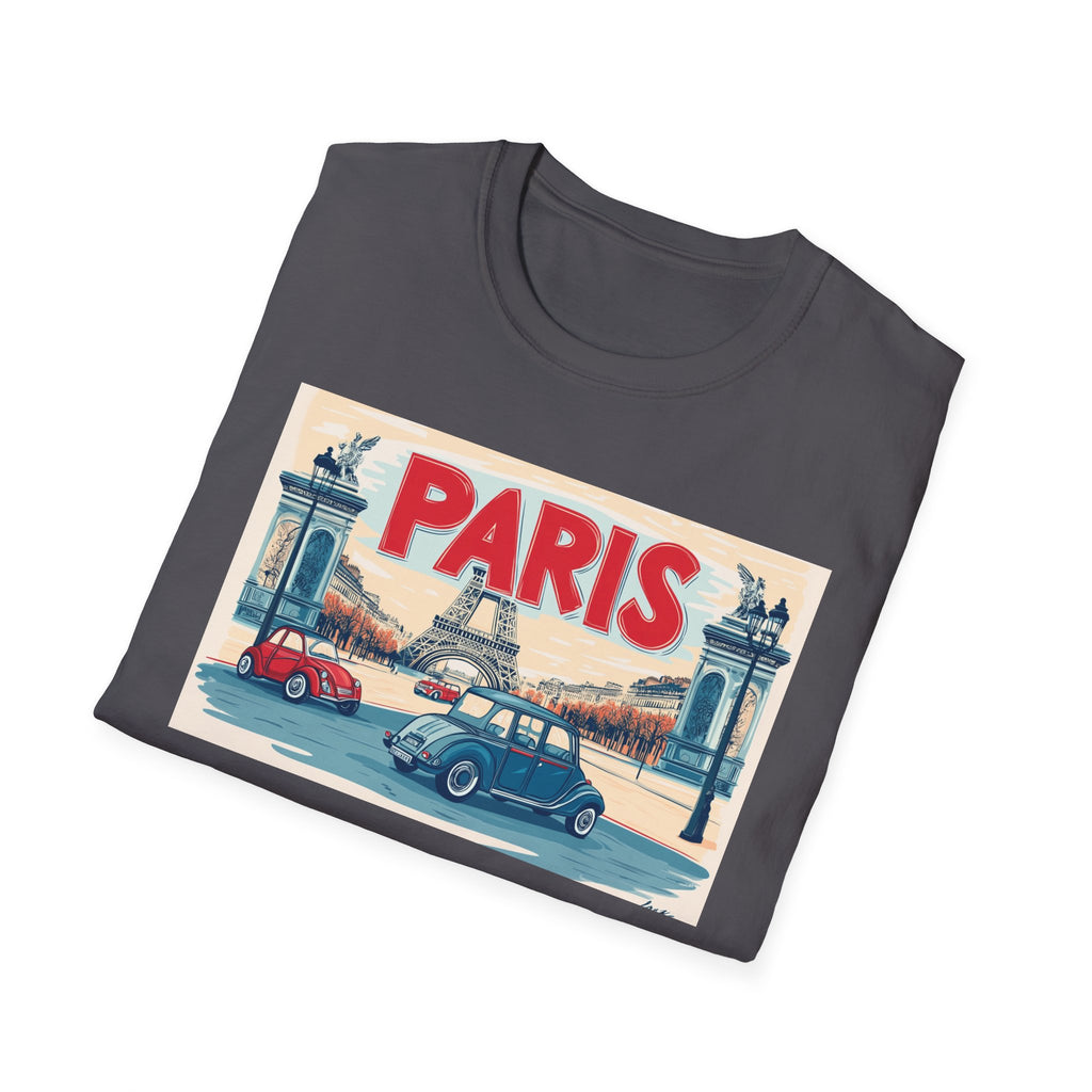 Paris Vintage Postcard T-Shirt | Eiffel Tower Retro Travel Tee