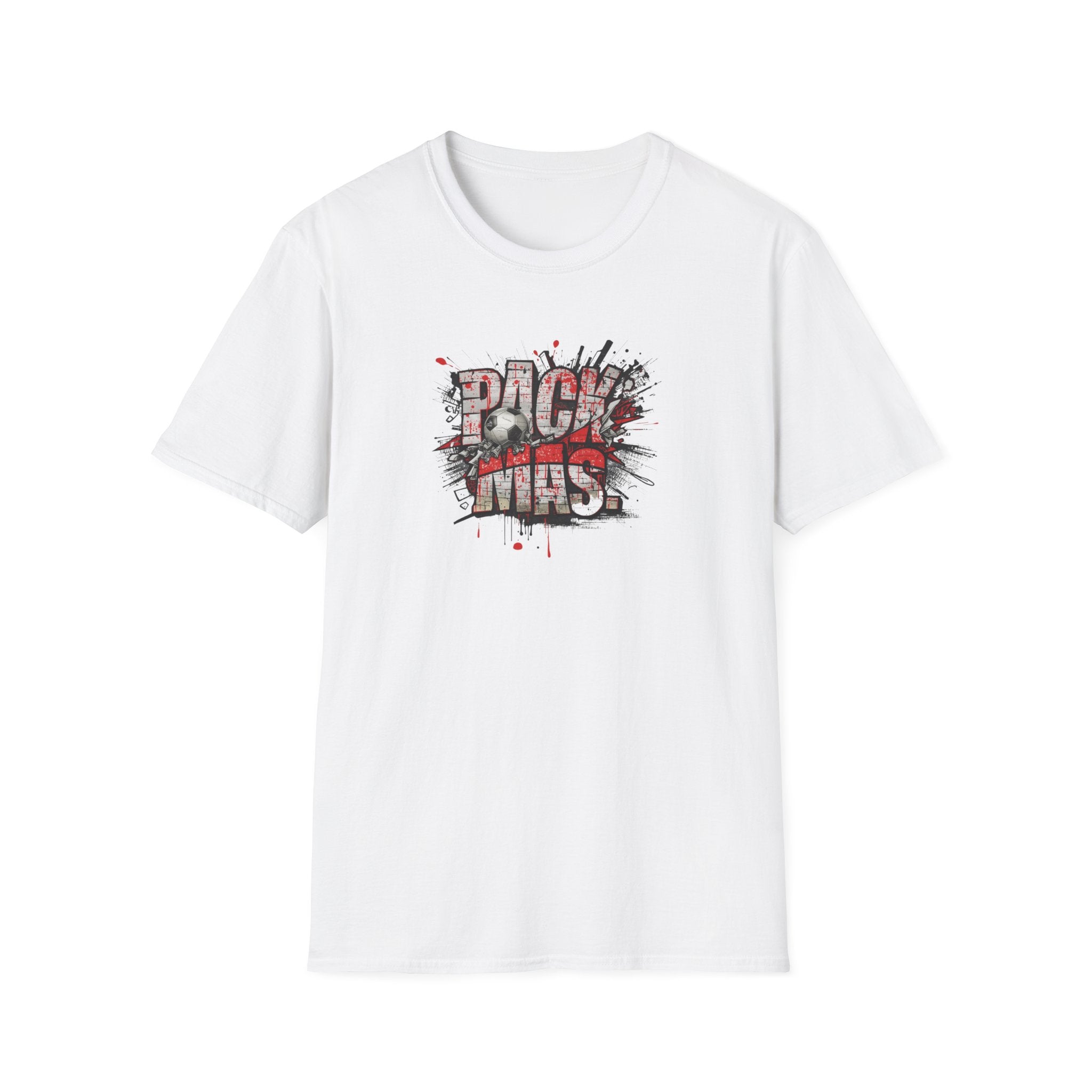PACK MAS graphic T-Shirt | grunge splatter typography