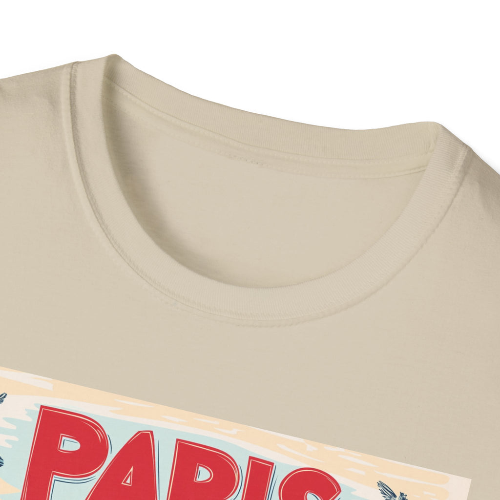 Paris Vintage Postcard T-Shirt | Eiffel Tower Retro Travel Tee