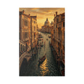 Venetian Canal Sunset Canvas Print