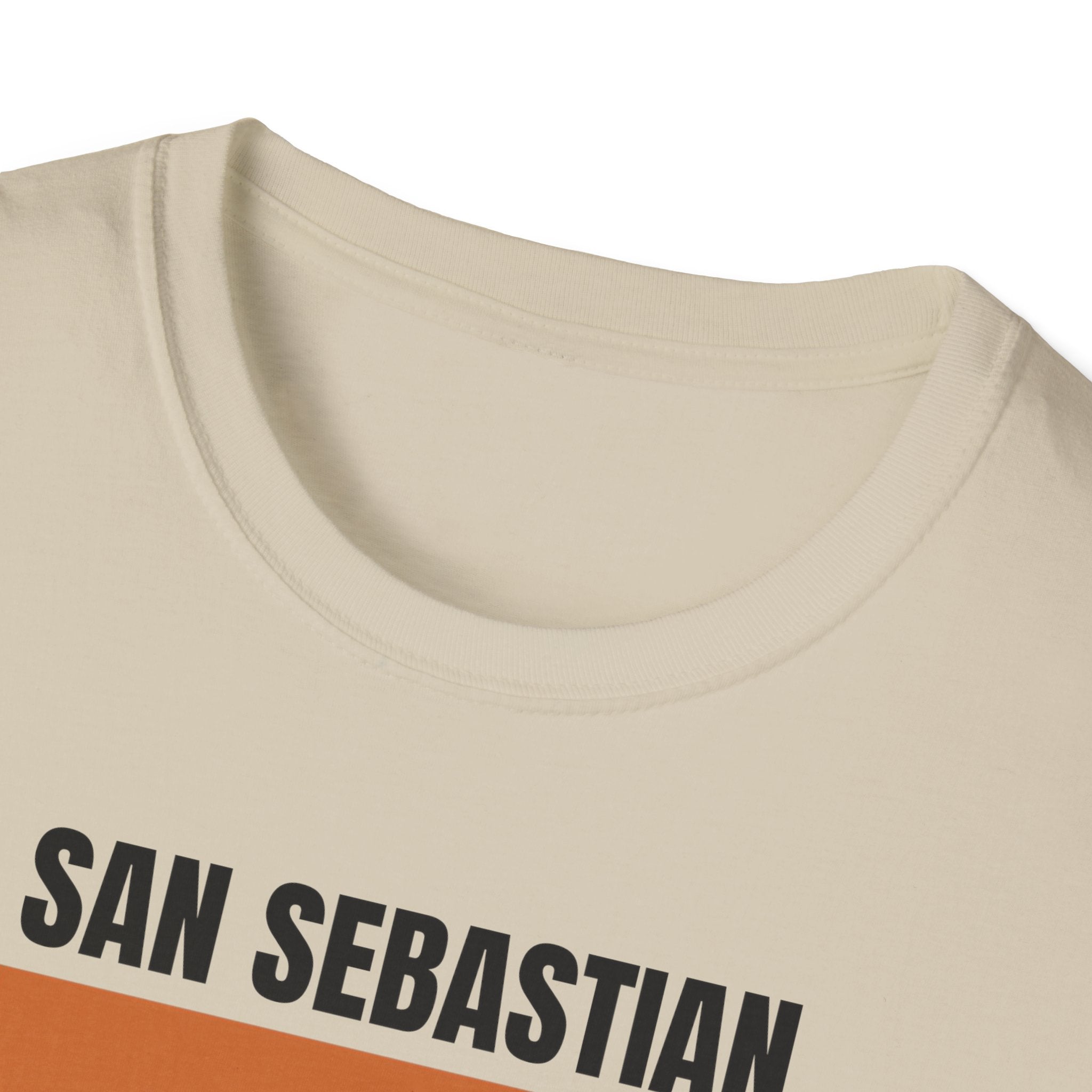San Sebastian Retro Stripes T-Shirt | Vintage Sunset City Tee