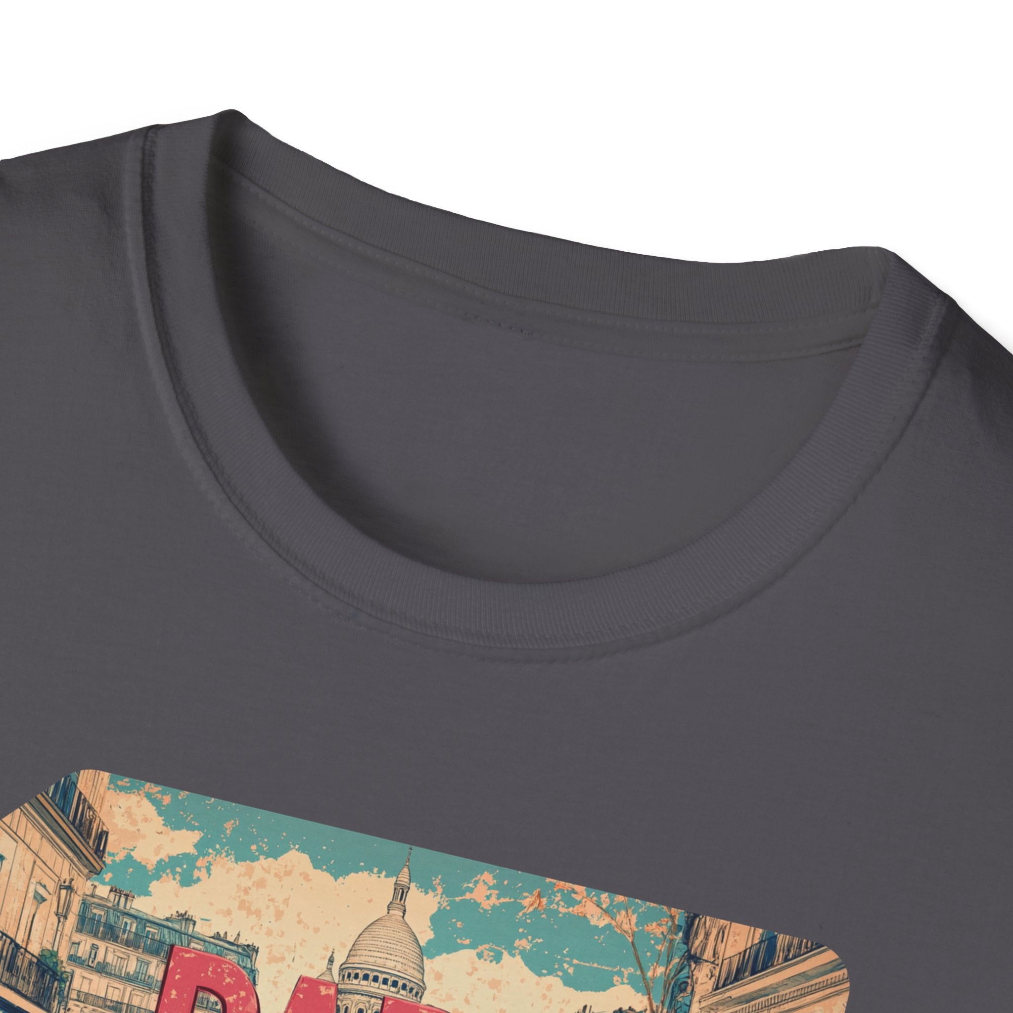 Paris Retro Street Scene T-Shirt | Vintage Parisian Graphic