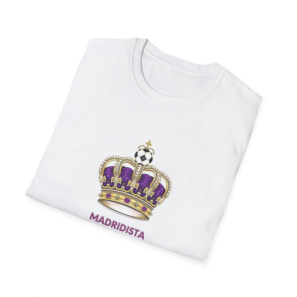 Madridista Crown T-Shirt | Soccer Fan Tee, Royal Purple Gold Crest