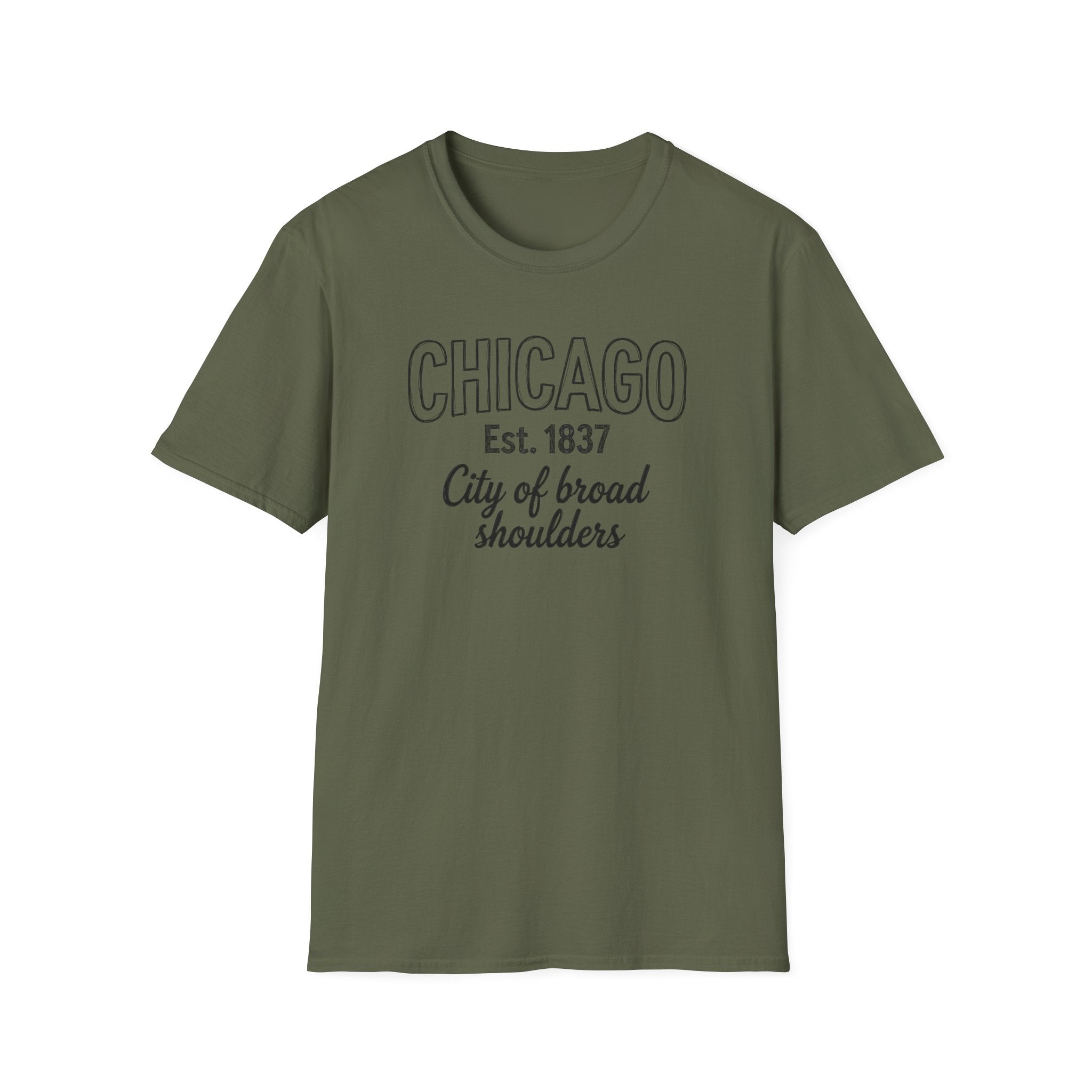Chicago "City of Broad Shoulders" T-Shirt — Est. 1837 Vintage City Tee