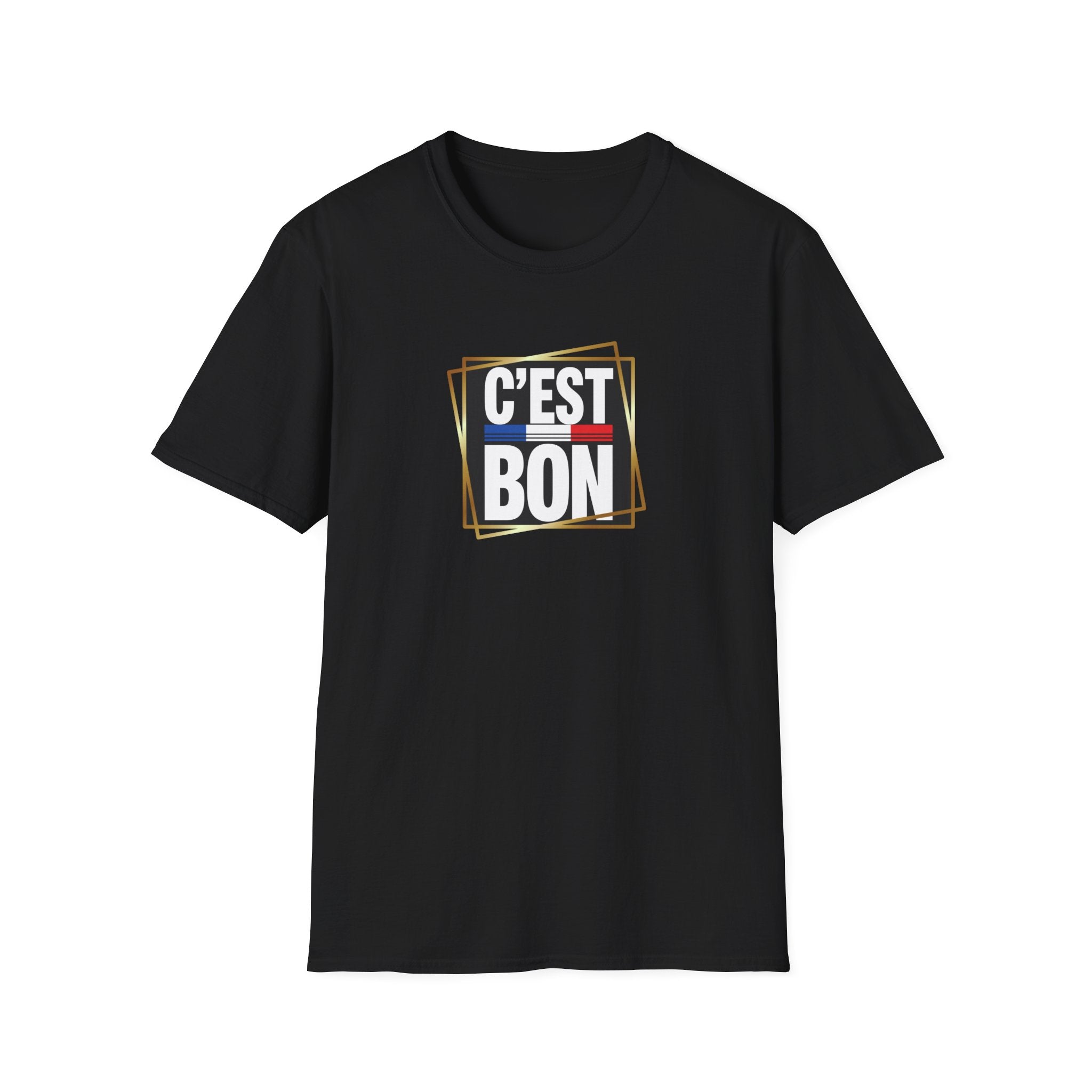 C'EST BON T-Shirt | French Phrase Graphic Tee, Bold Typographic Design