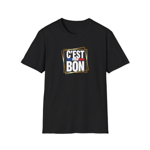 C'EST BON T-Shirt | French Phrase Graphic Tee, Bold Typographic Design