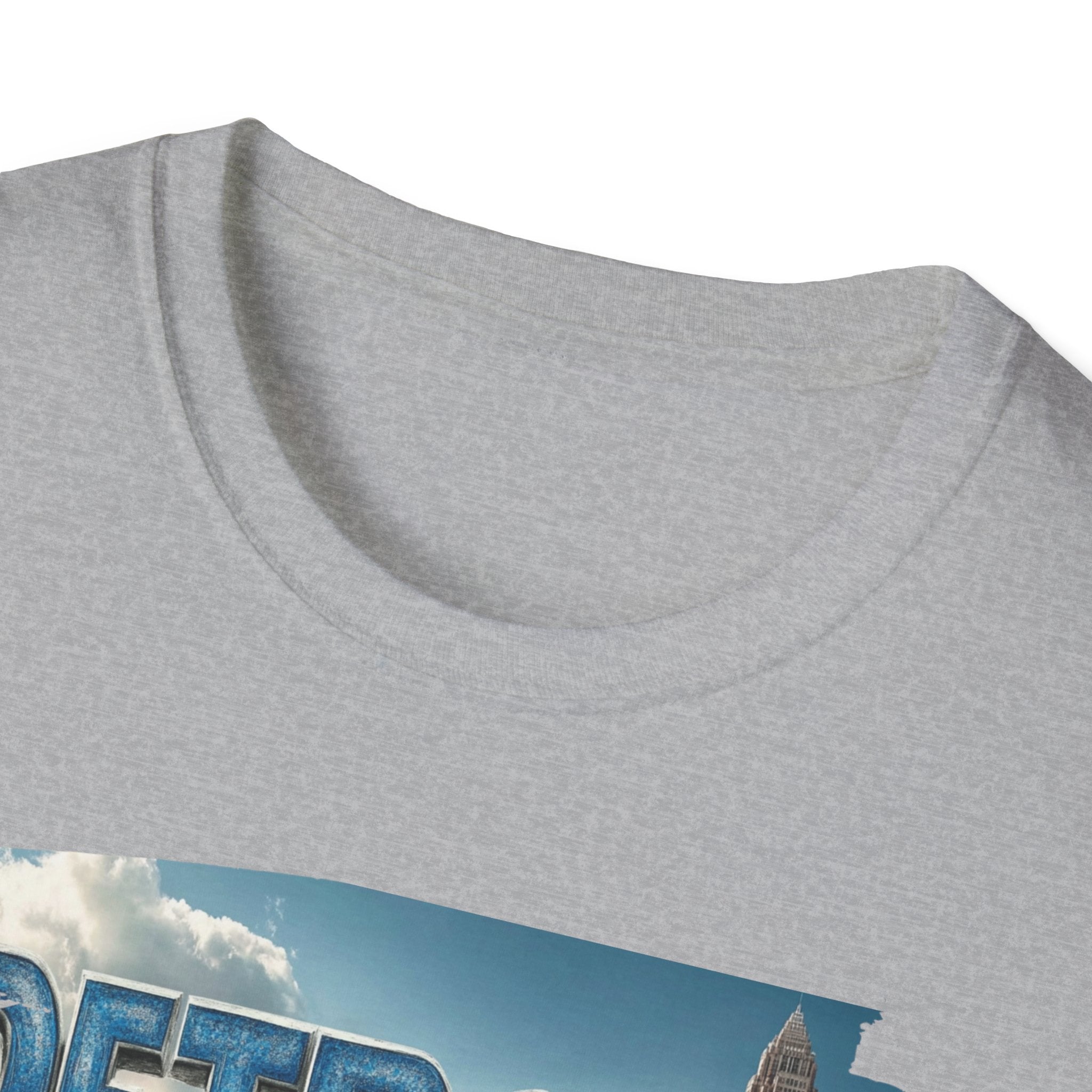 Detroit city skyline brushstroke T-Shirt | Motor City typography