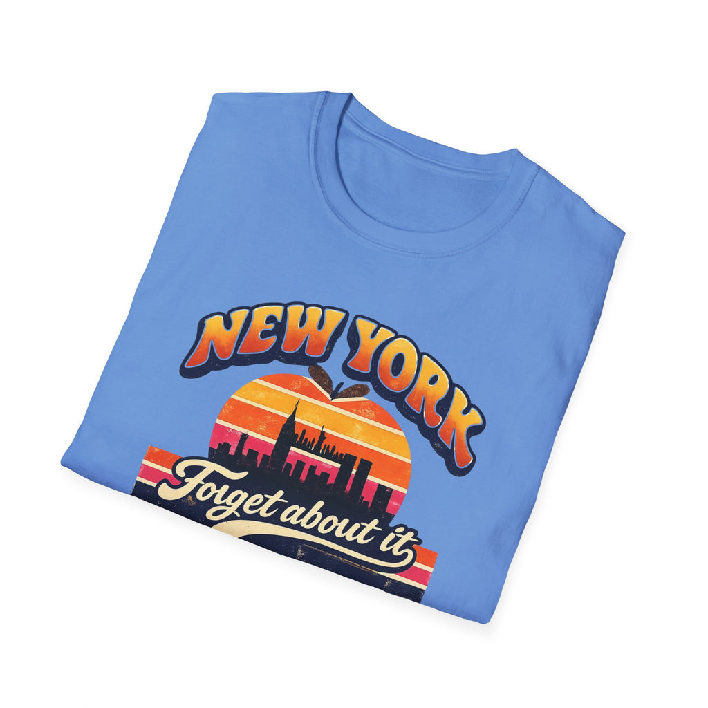 New York "Forget About It" Retro Sunset T-Shirt