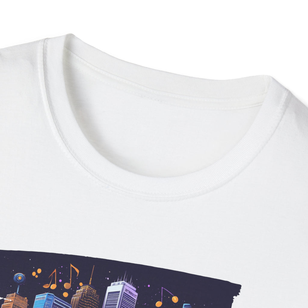 Detroit Skyline Graphic T-Shirt | City Nightscape Tee