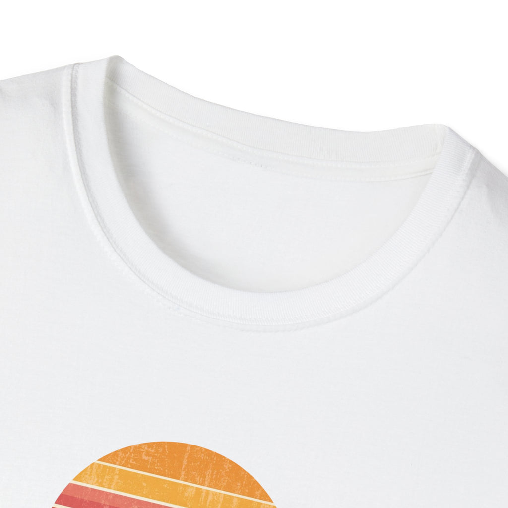 Retro Sunset New York T-Shirt | Vintage Striped City Graphic