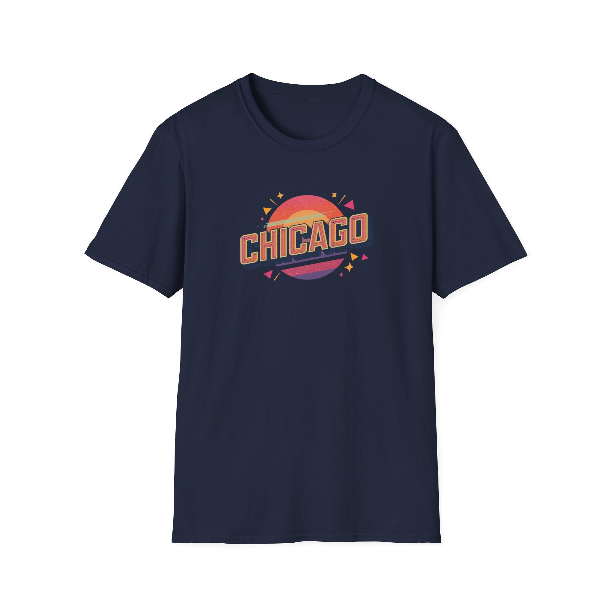 Chicago Retro Sunset T-Shirt | City Pride, Vintage Typography