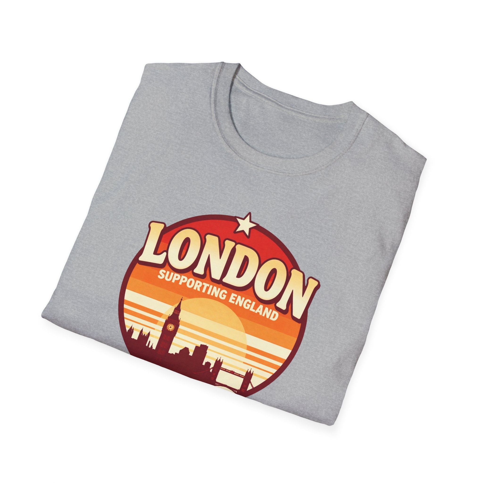 London Skyline T‑Shirt — Supporting England Retro Sunset Graphic