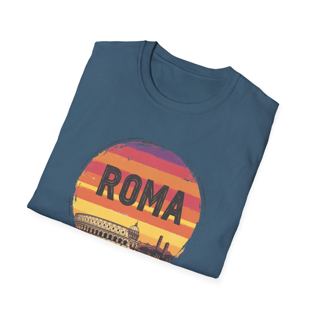 Roma Sunset T-Shirt — Vintage Rome Skyline Tee