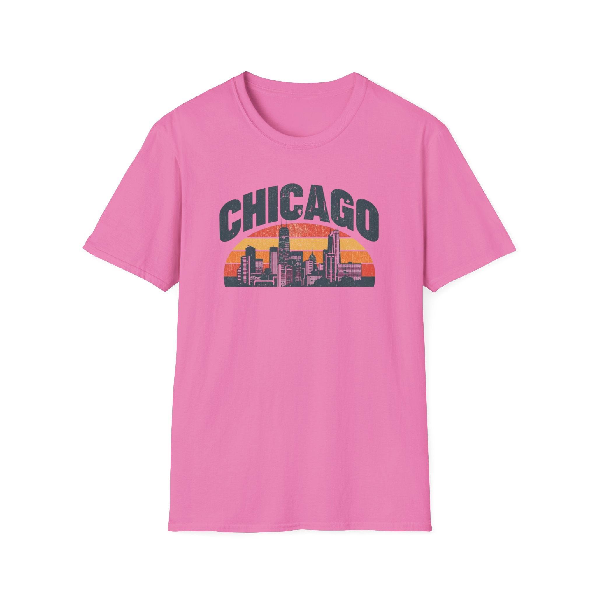 Chicago Skyline T-Shirt — Retro Sunset Cityscape Tee