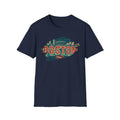 Boston Retro Brushstroke T-Shirt | City Skyline, Vintage Text