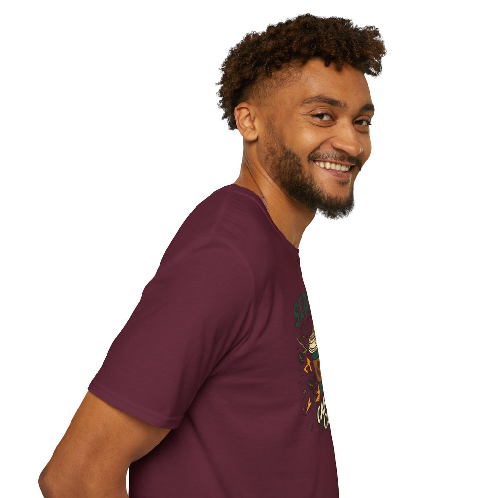 Seattle Caffeine Chaos T-Shirt – This City Runs on Coffee Graphic Tee