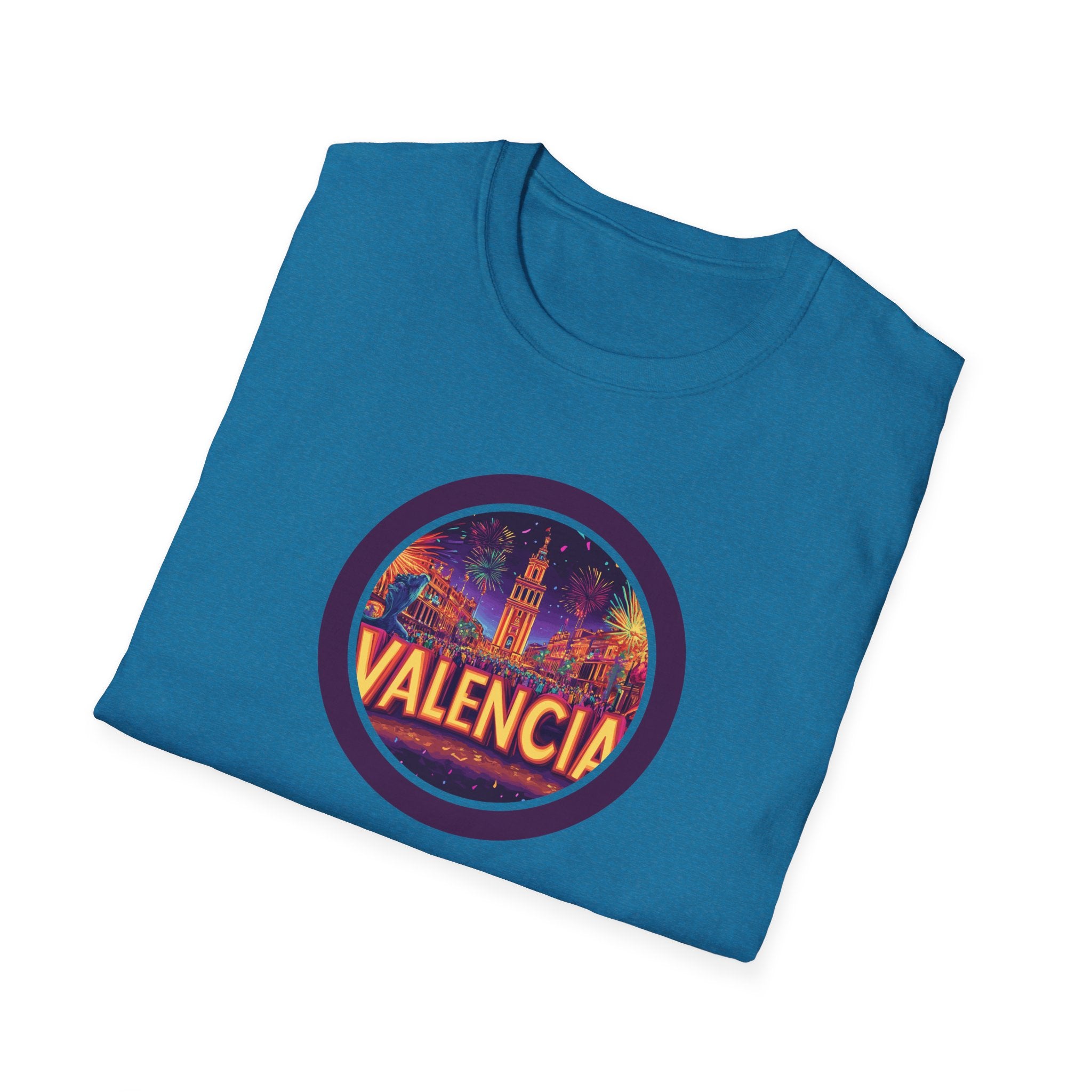 Valencia skyline circle logo T-Shirt | Spain travel souvenir