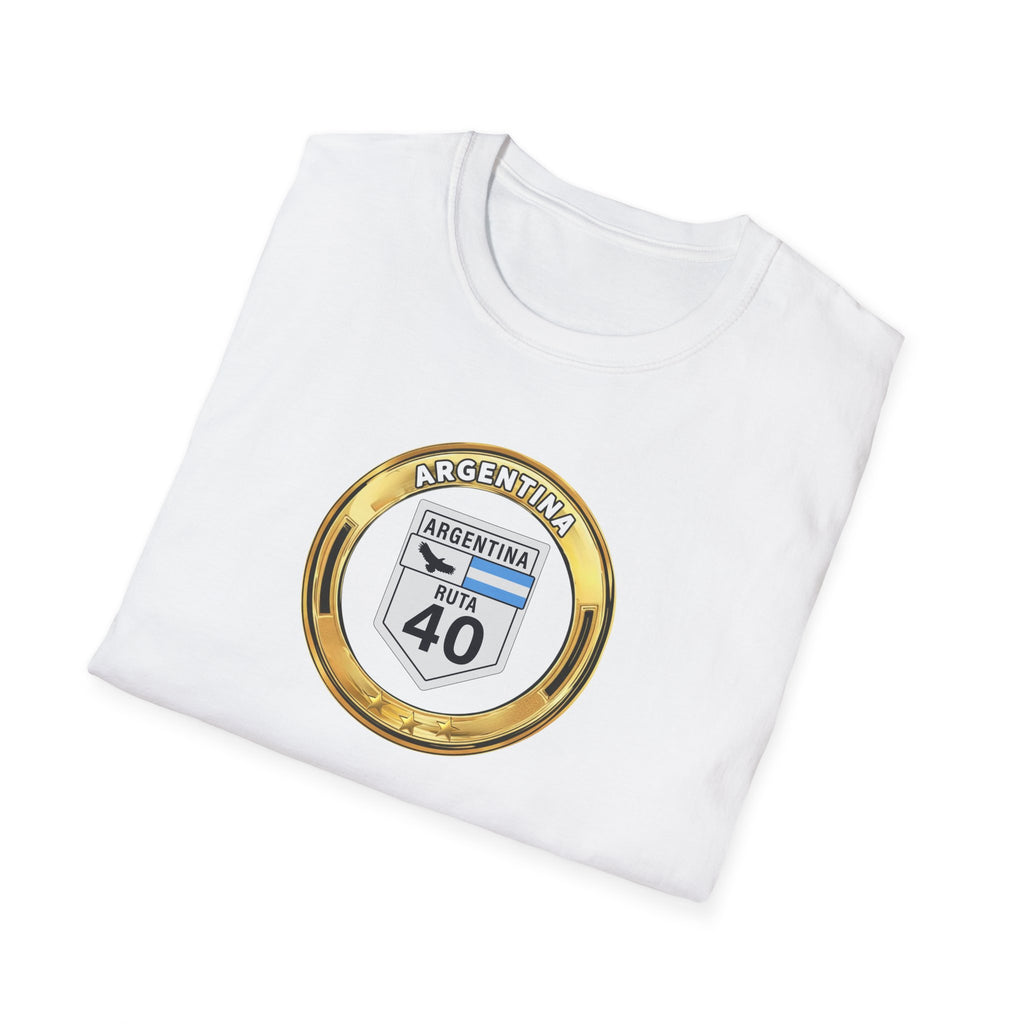 Argentina Route 40 T‑Shirt 3 Stars World Cup 2026— Vintage Ruta 40 Road Sign Tee