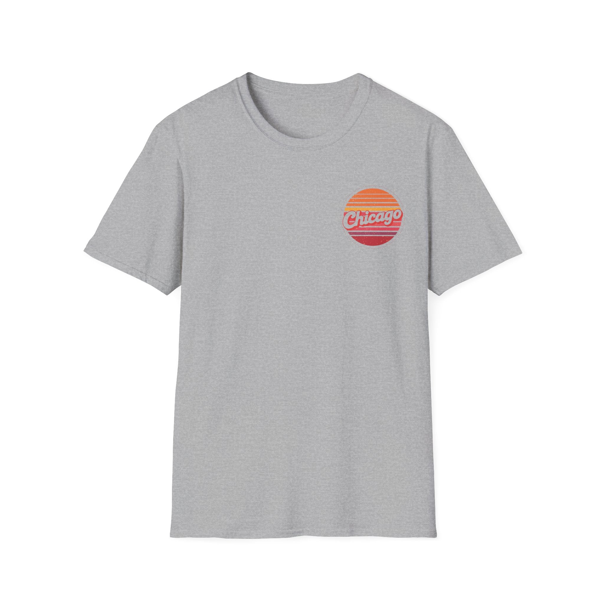 Chicago Retro Sunset T-Shirt | Vintage City Logo Tee