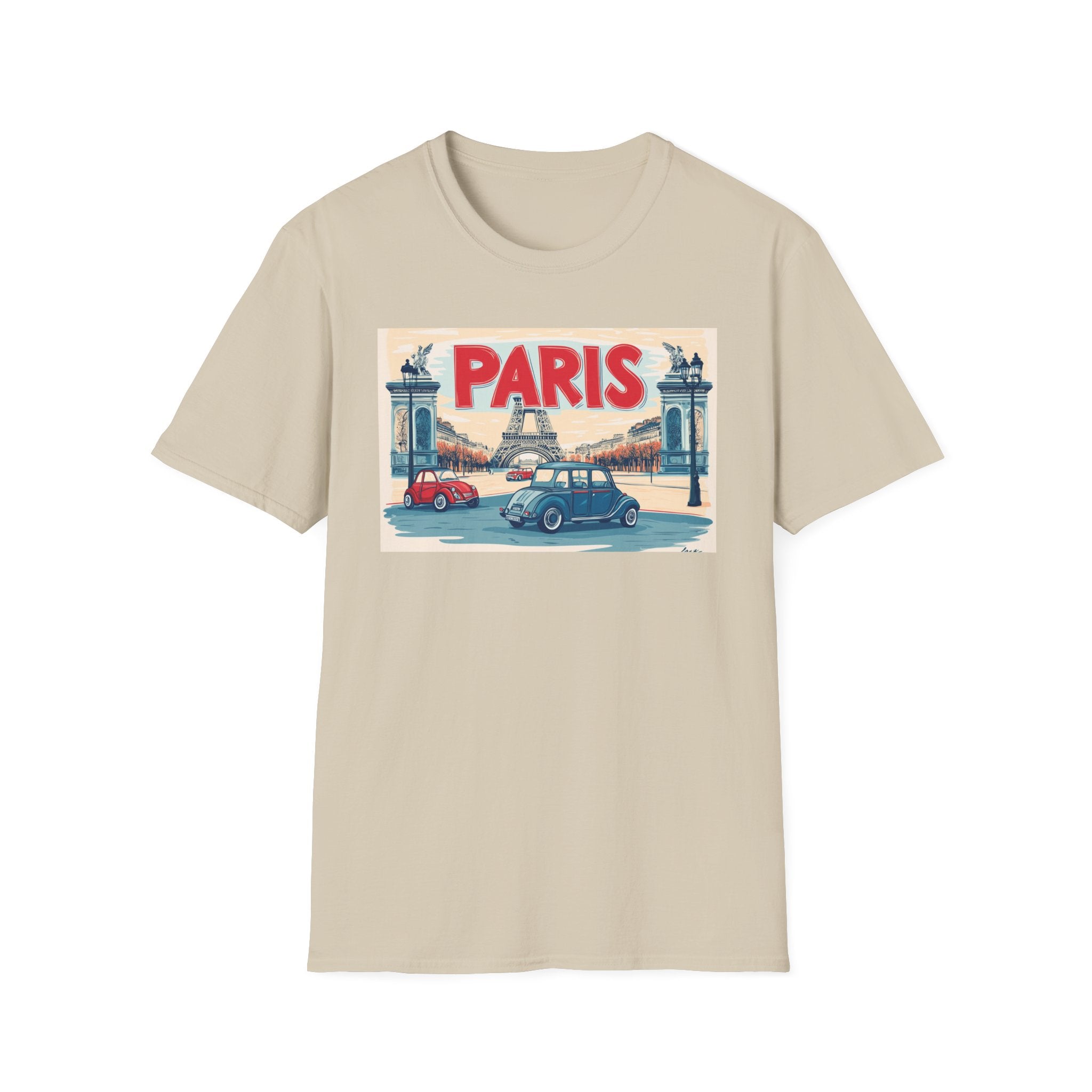 Paris Vintage Postcard T-Shirt | Eiffel Tower Retro Travel Tee