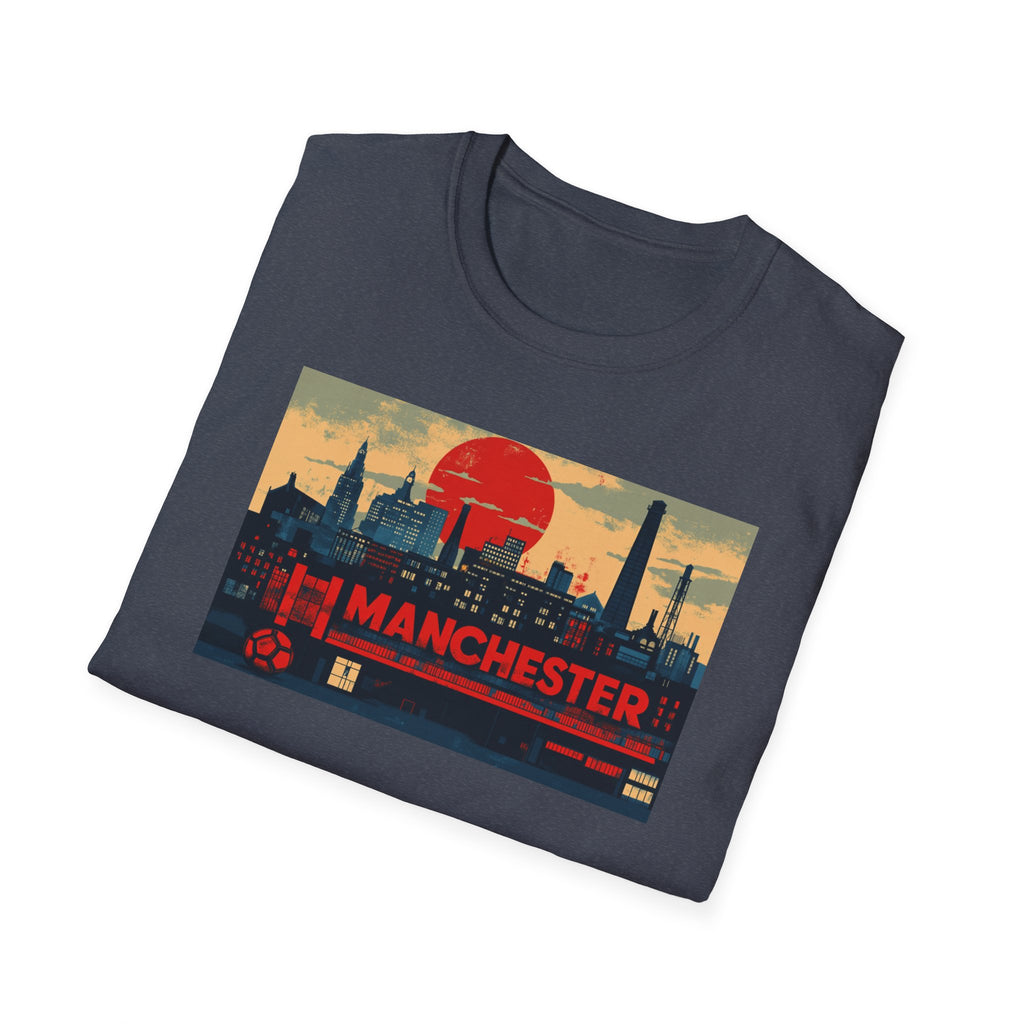 Manchester Skyline T-Shirt | Retro Cityscape Travel Tee